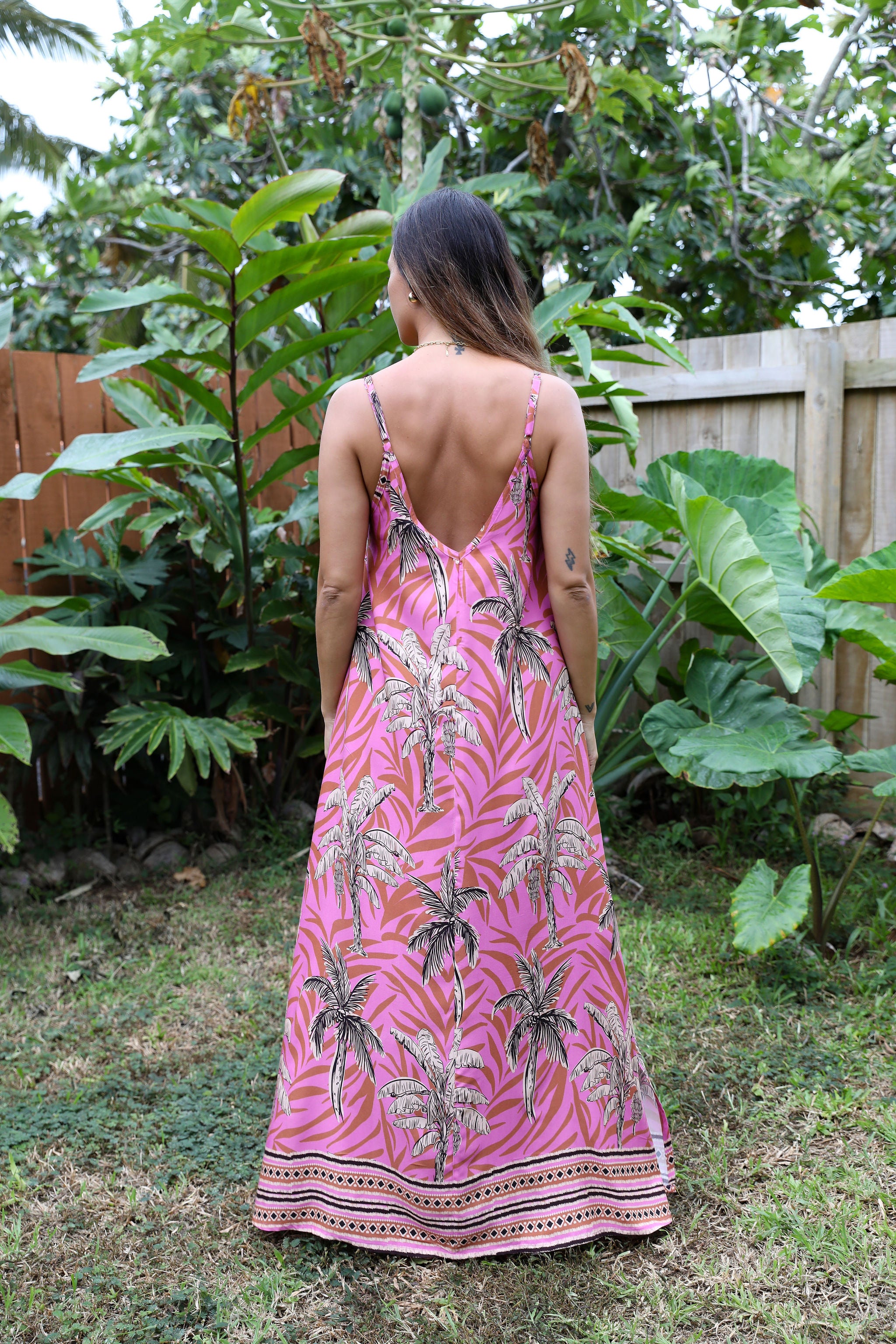 Pink Te Vene Maria Maxi Dress