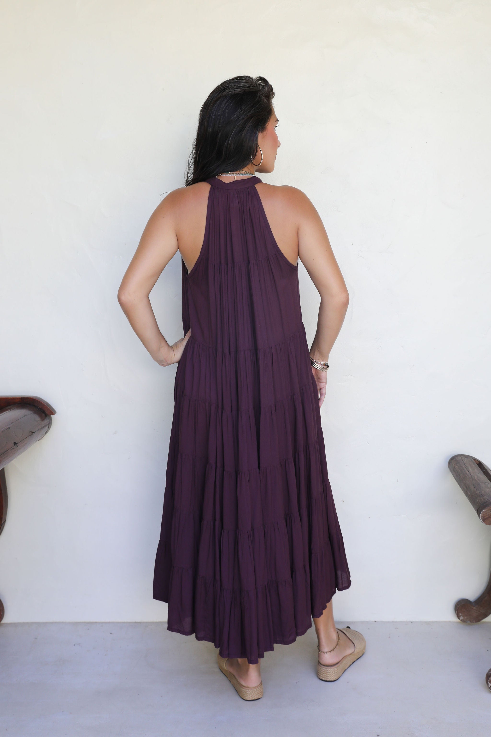 Fig Tiered Midi Dress