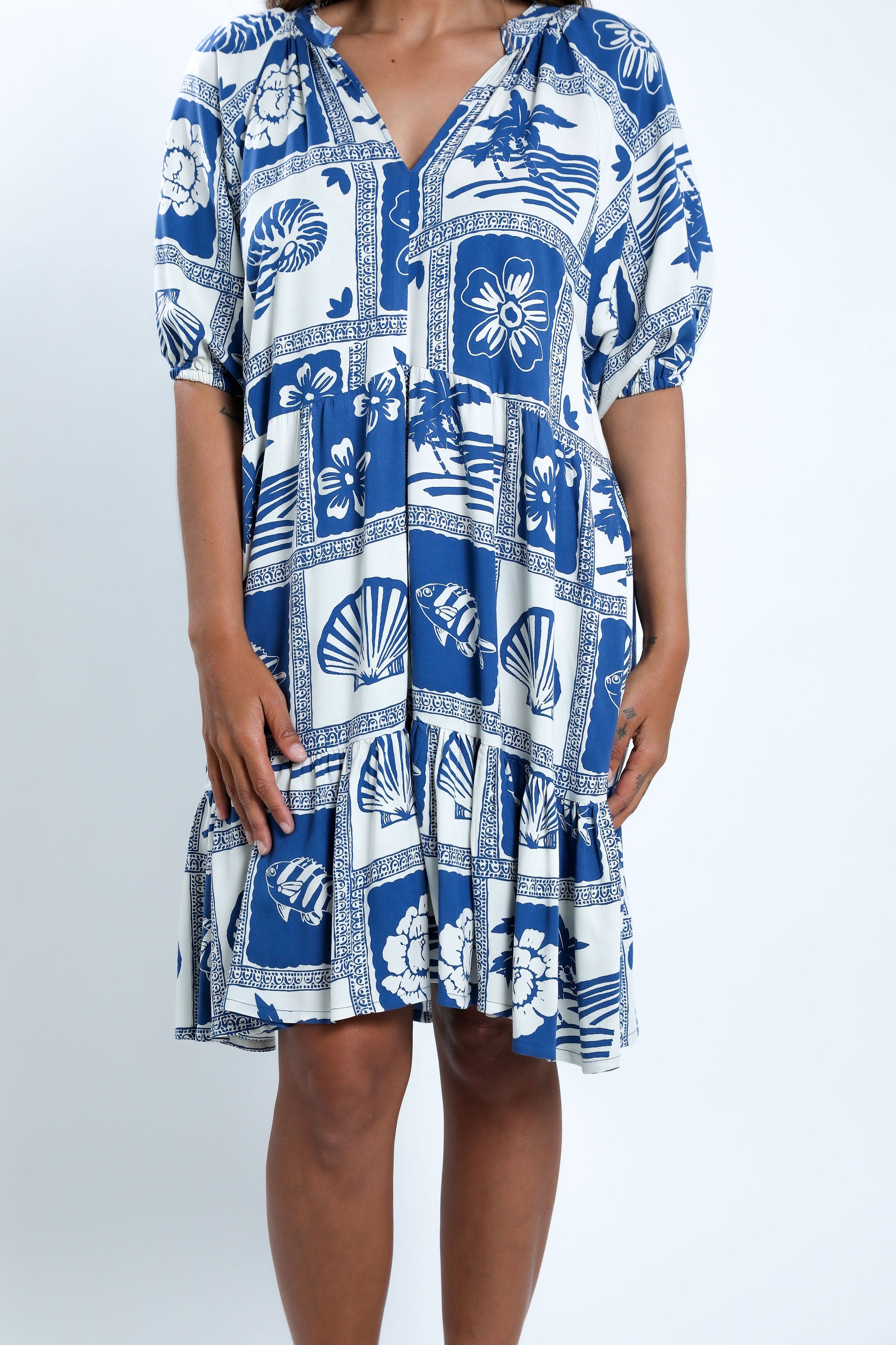 Navy Vaca Ava Dress