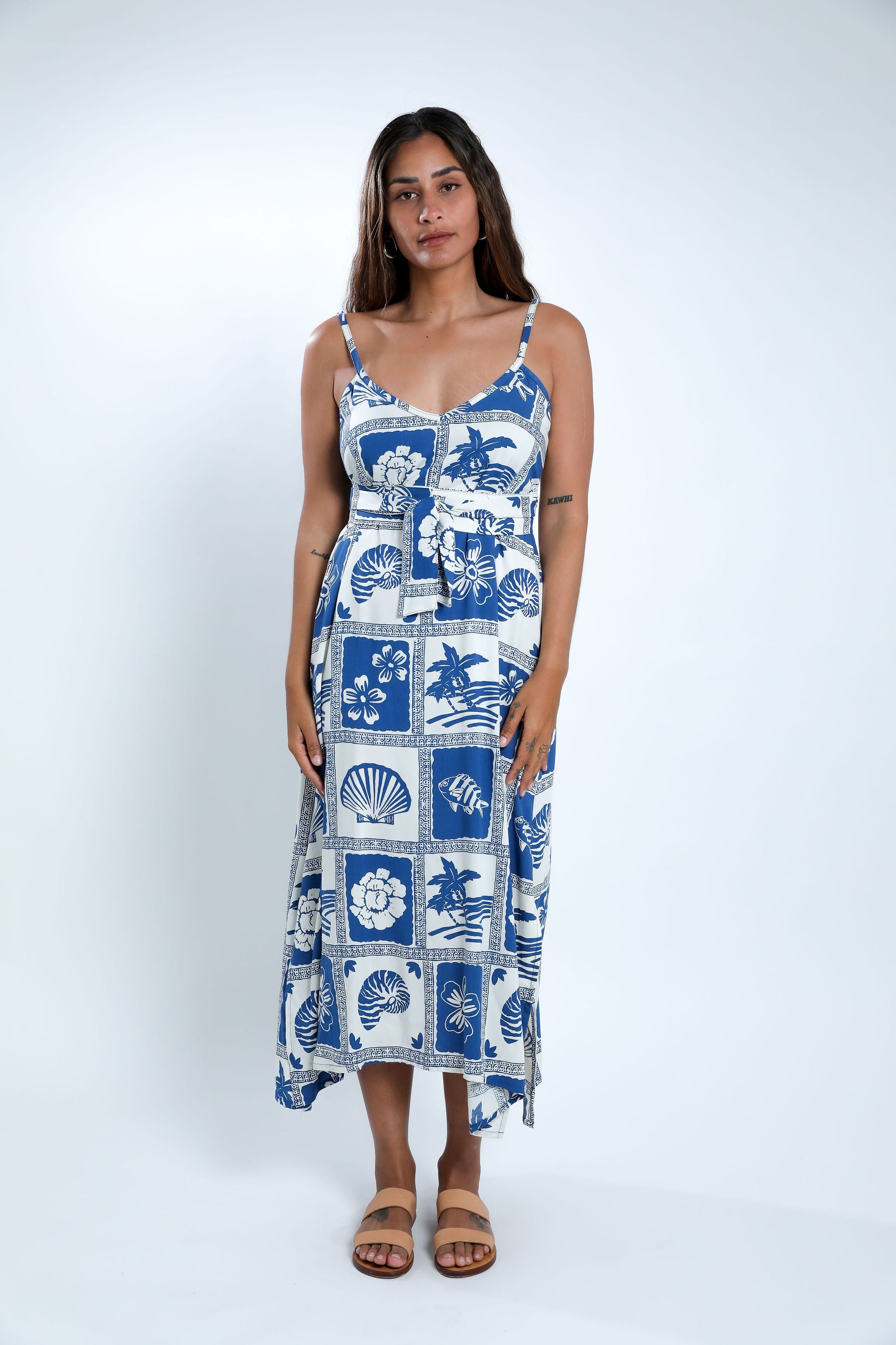 Navy Vaca Motu Maxi Dress