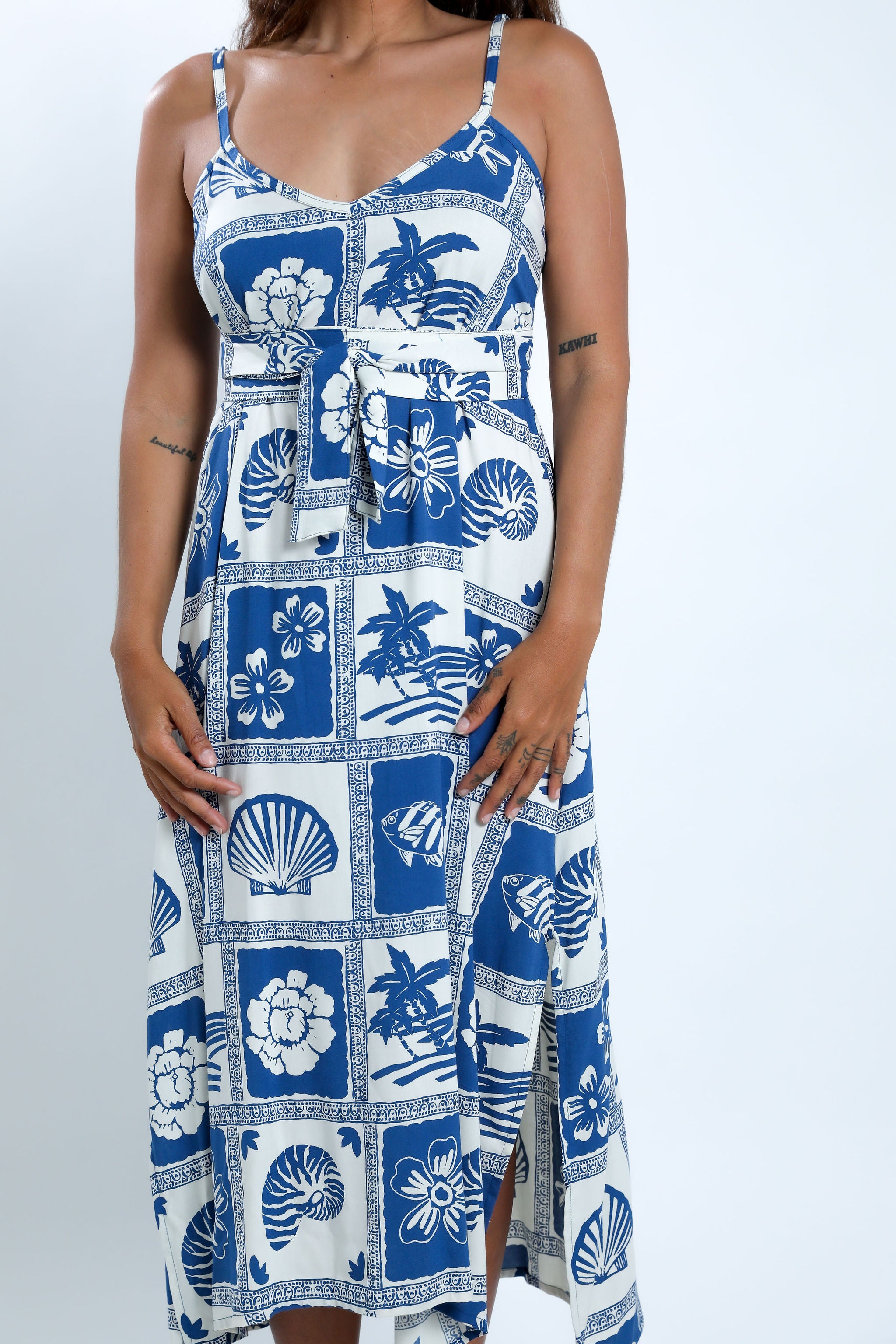 Navy Vaca Motu Maxi Dress