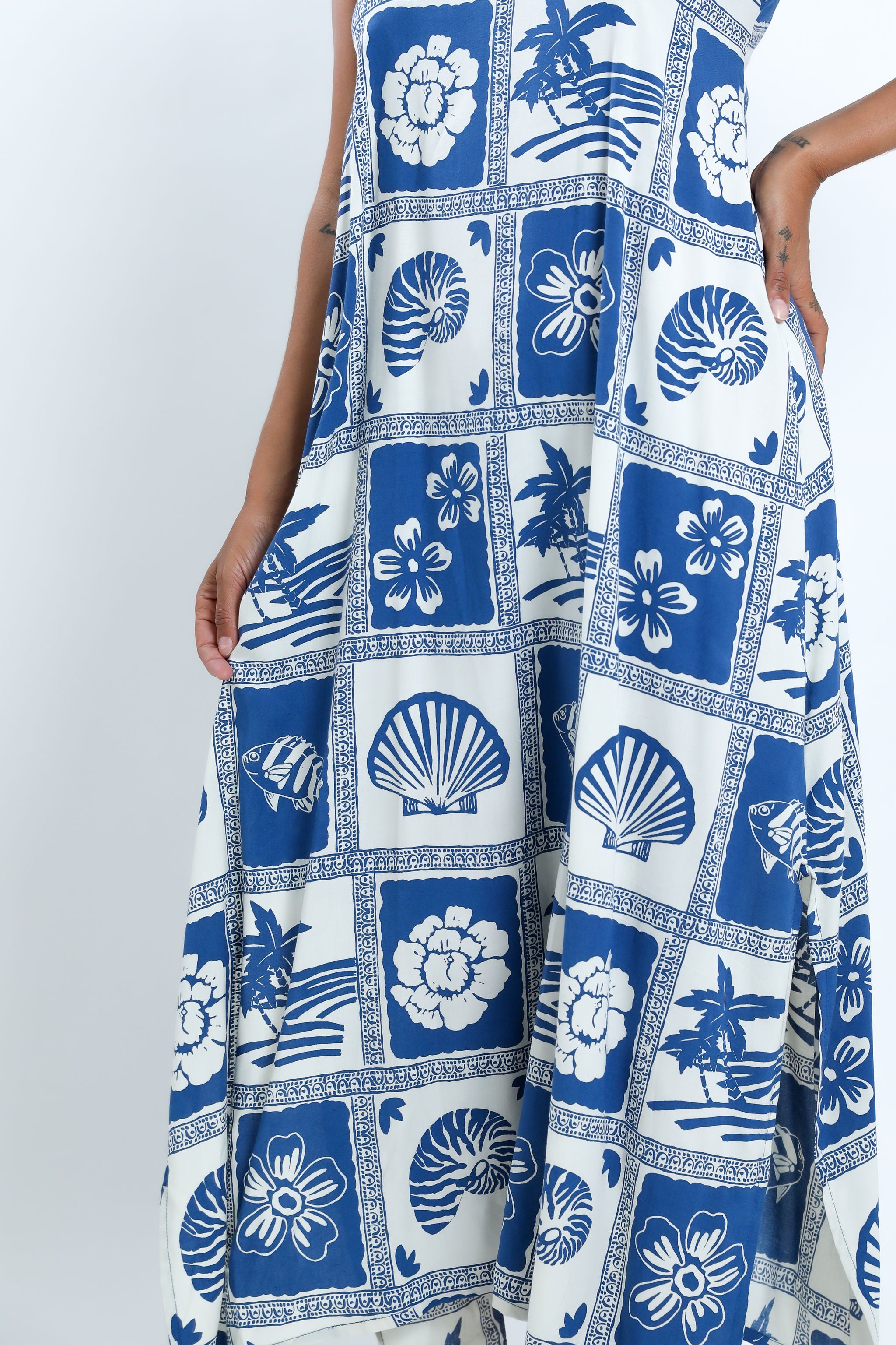Navy Vaca Motu Maxi Dress