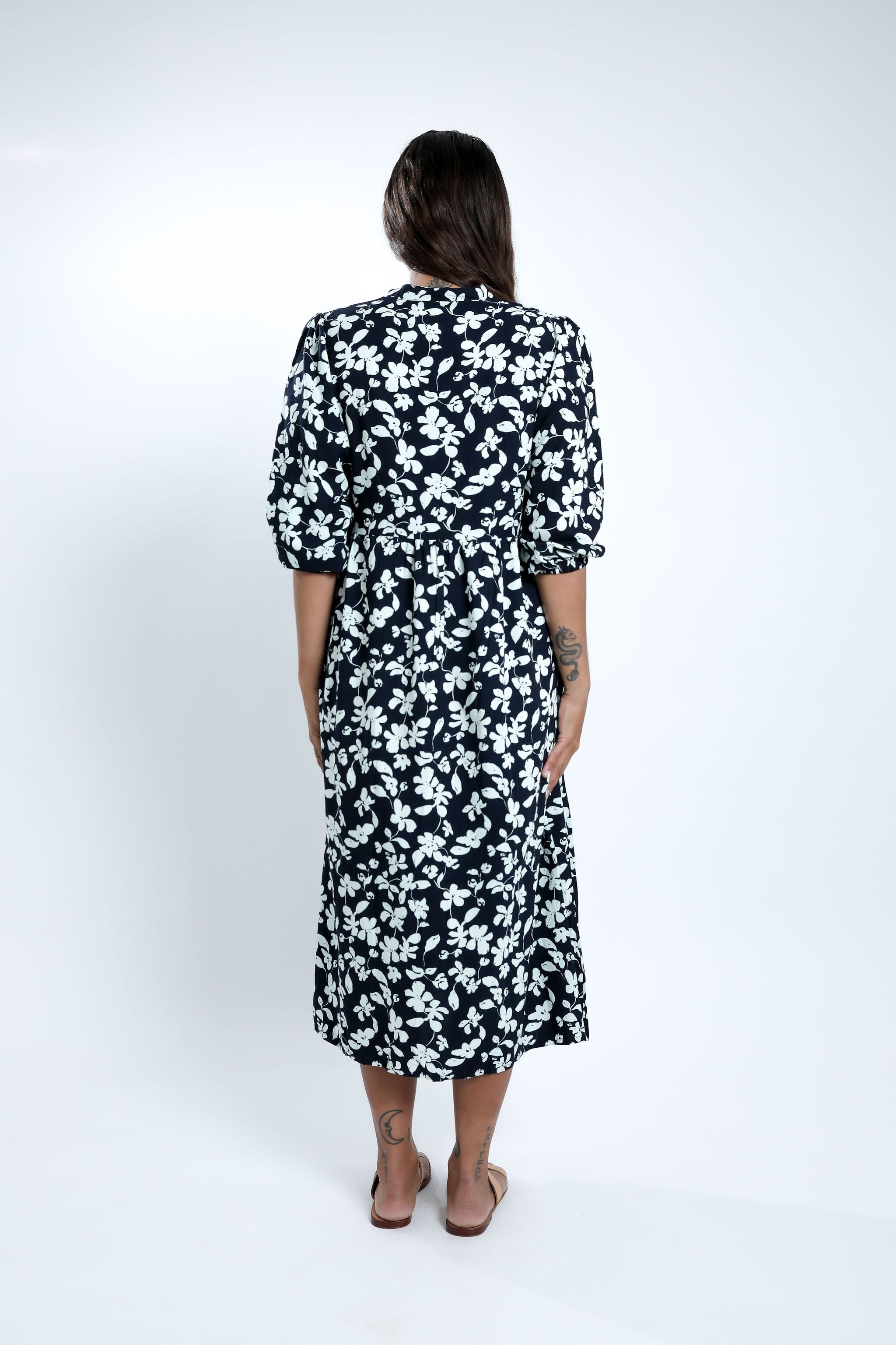 Navy Mona Floral Tina Mumu