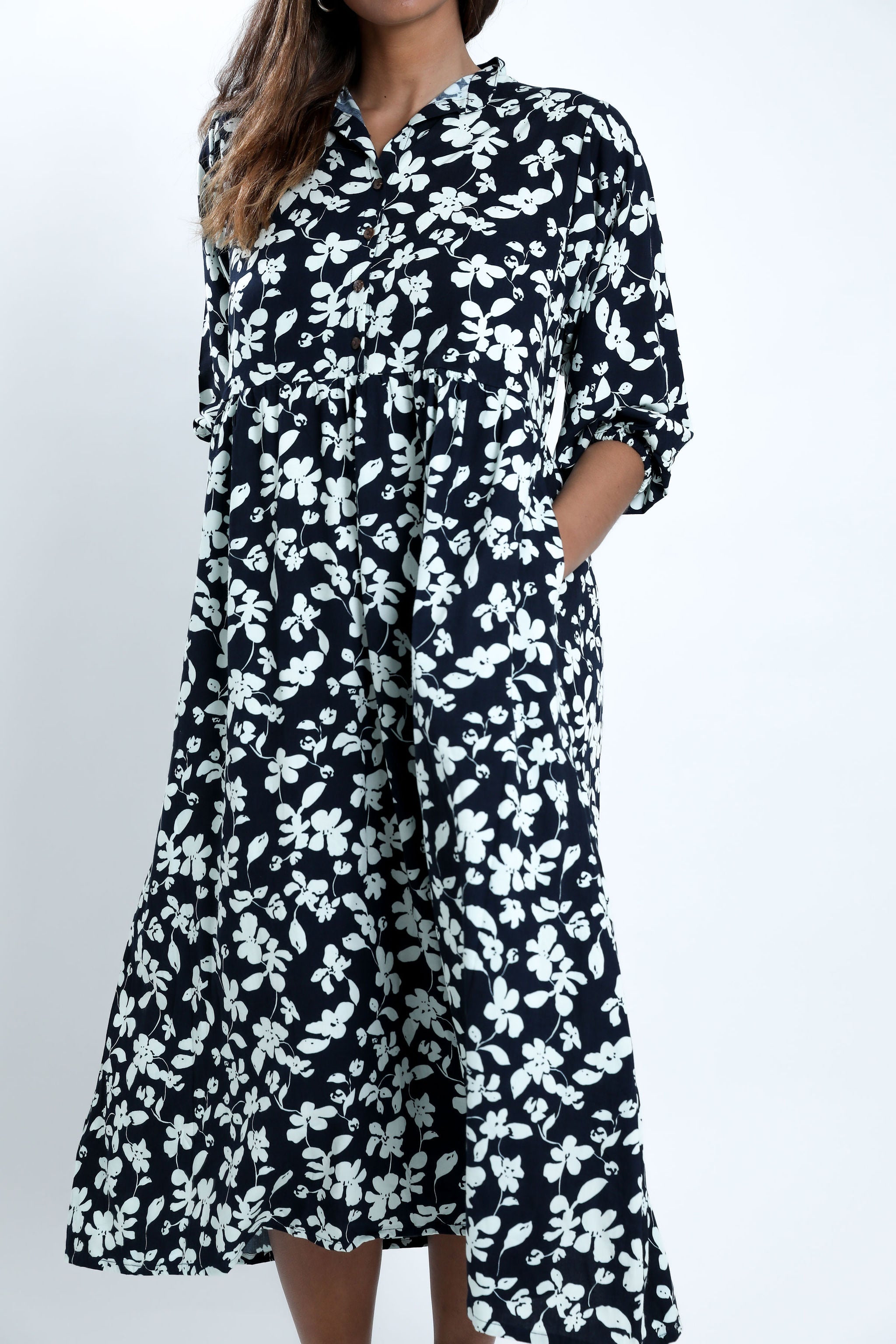Navy Mona Floral Tina Mumu