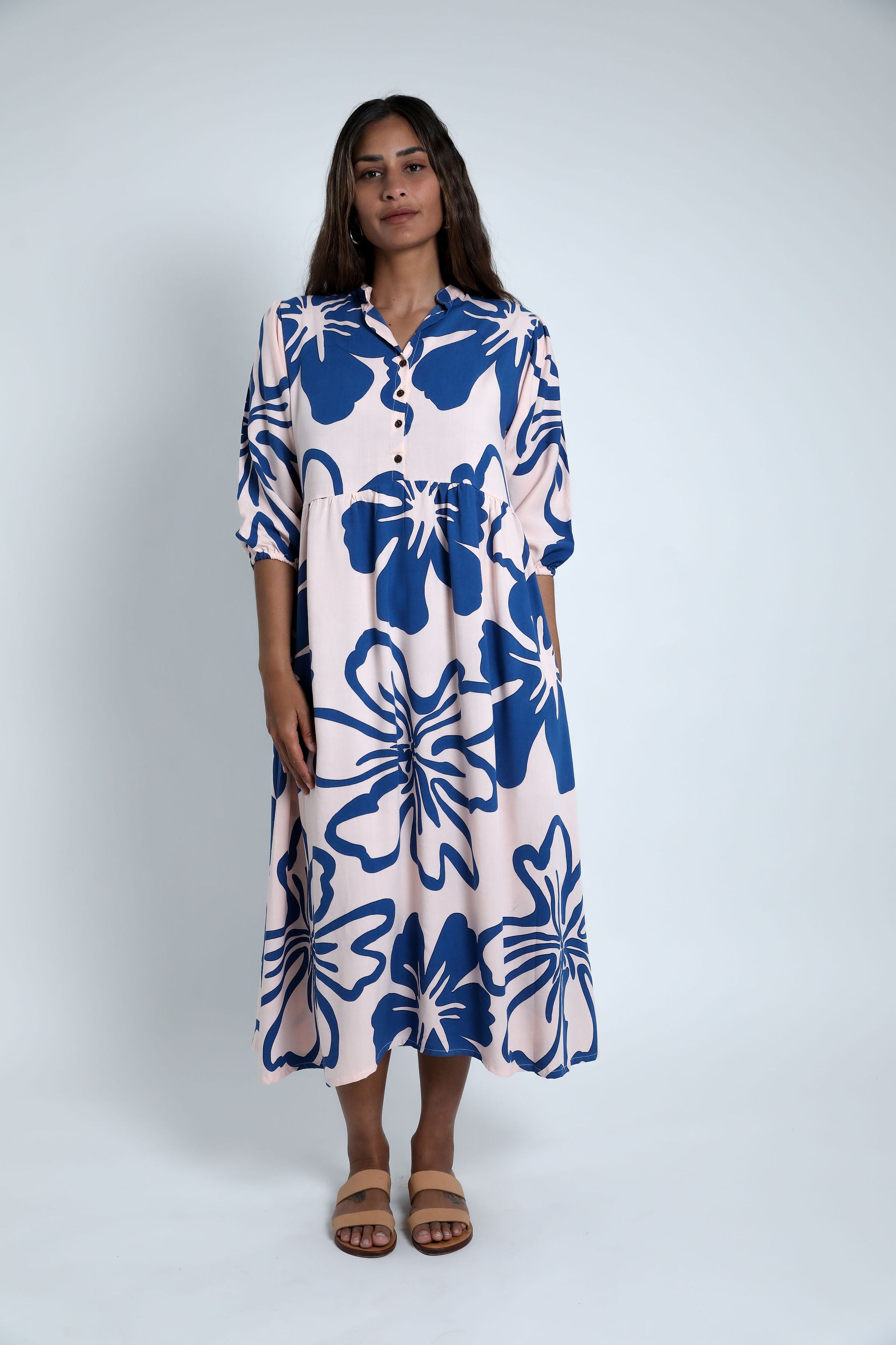Pink and Navy Te Kaute Tina Mumu