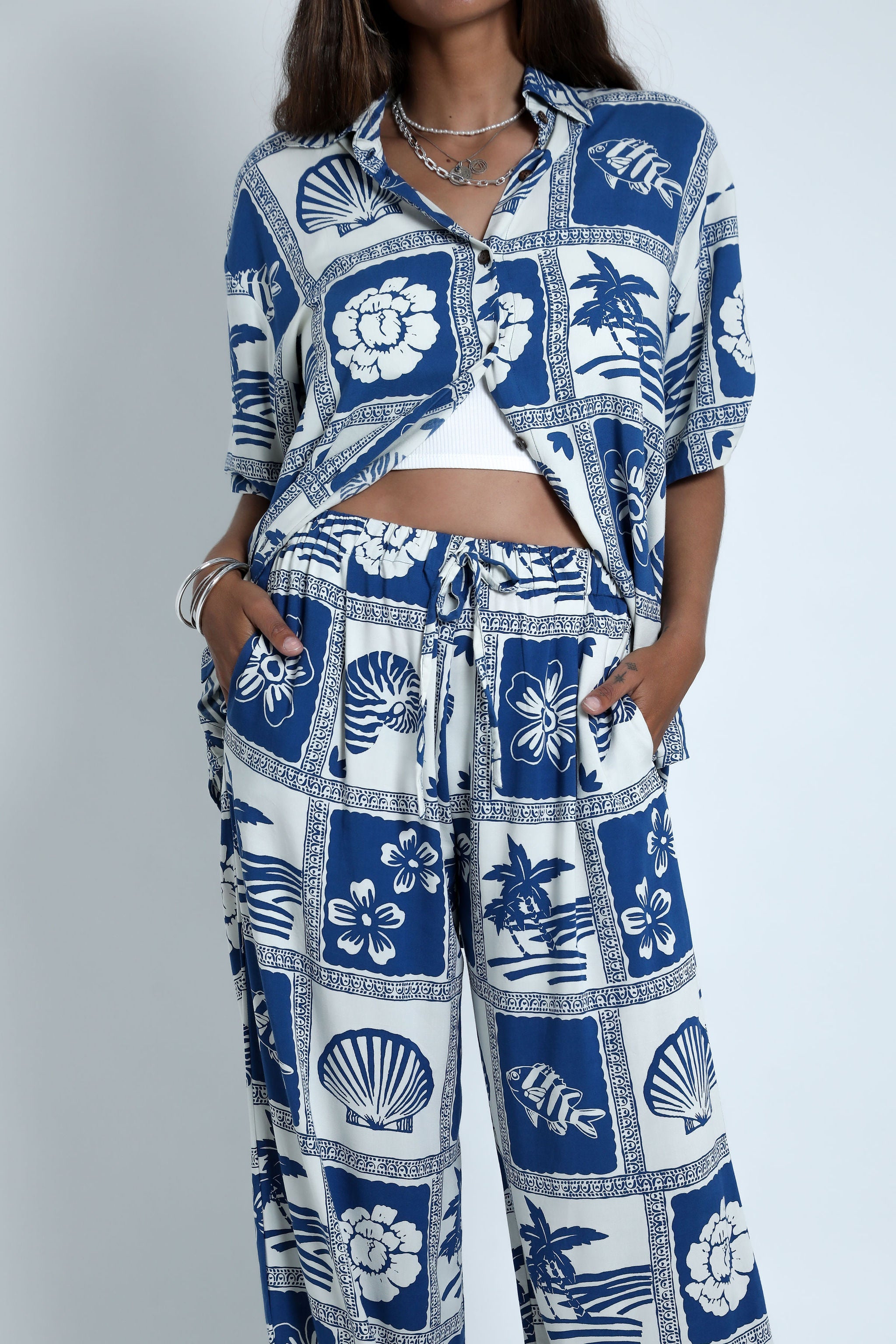 Navy Vaca Scarlett Shirt