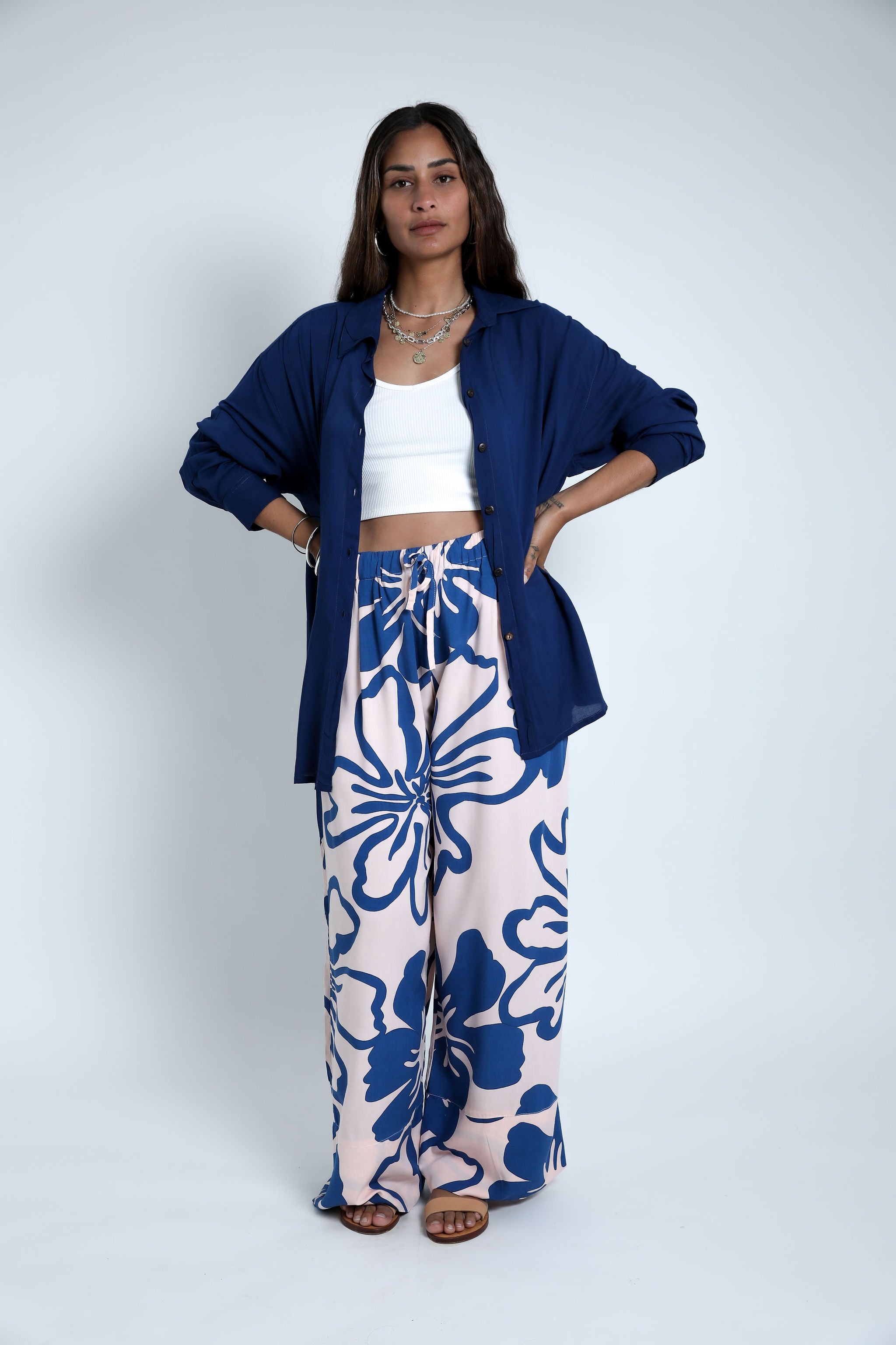 Navy Night Oversized Shirt