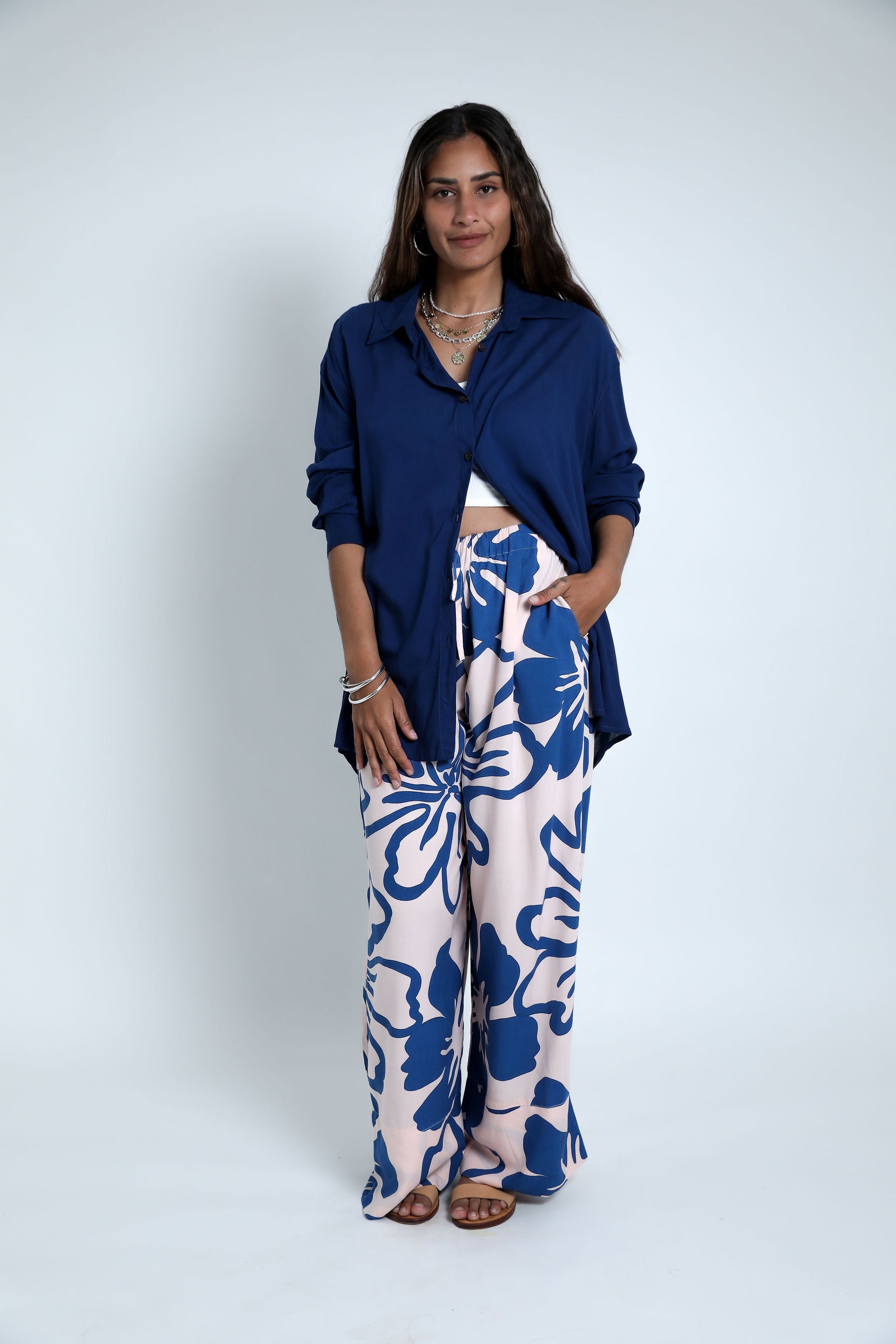 Navy Night Oversized Shirt