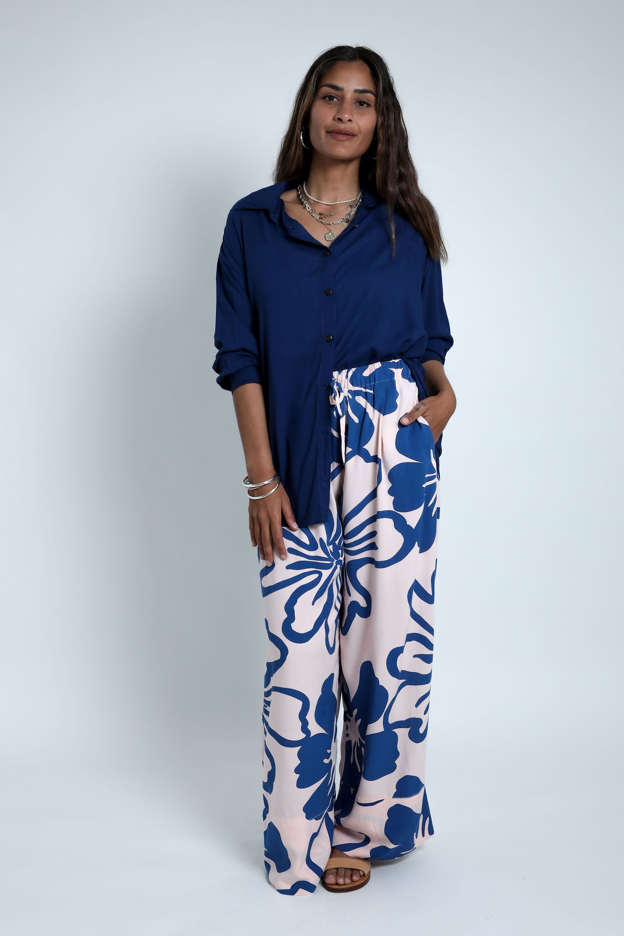 Navy Night Oversized Shirt