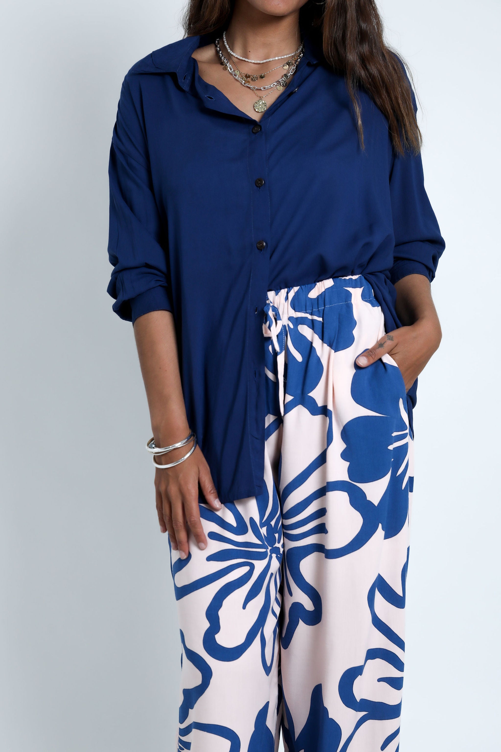 Navy Night Oversized Shirt