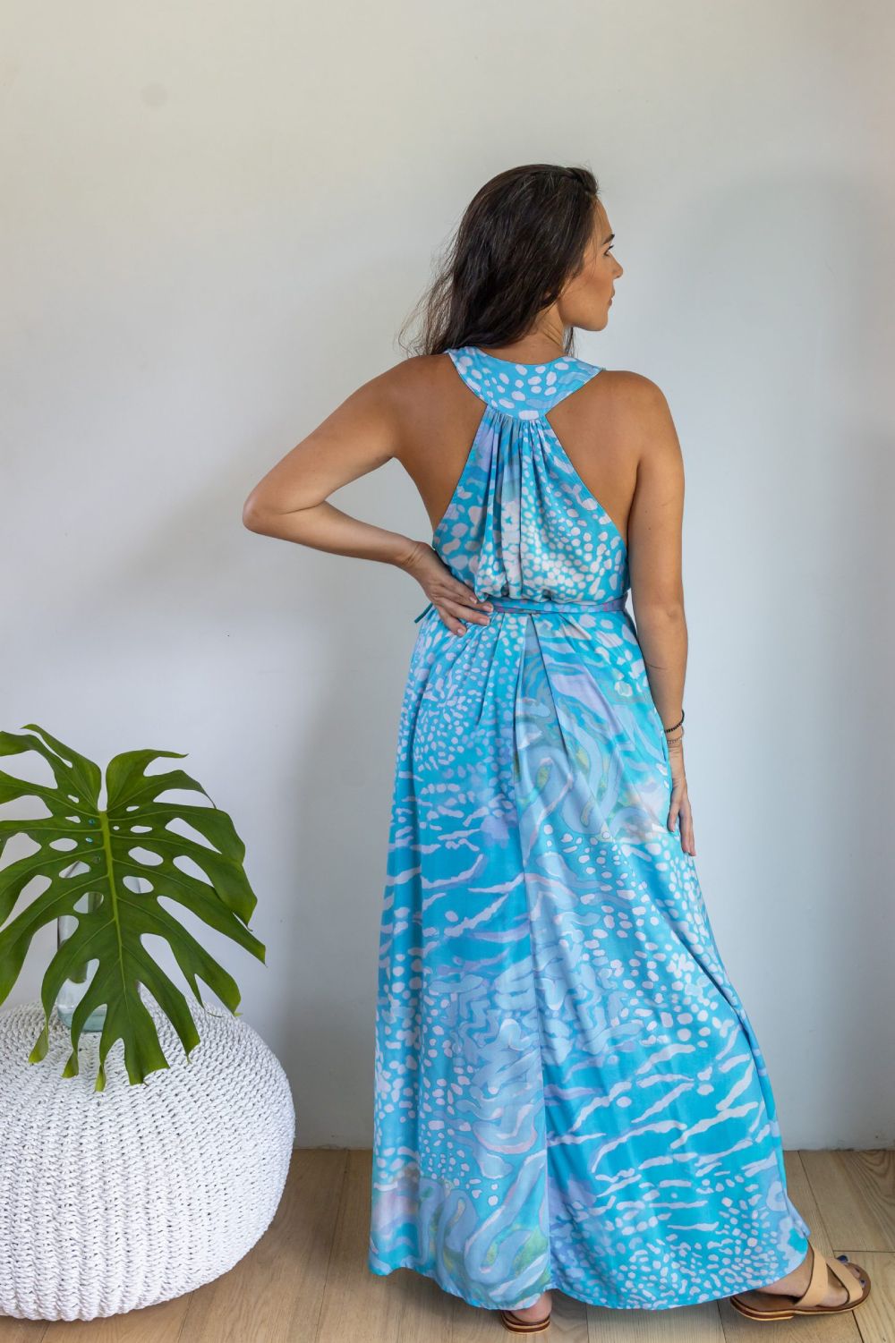 Blue Parrot Tara Fish Button Front Maxi Dress