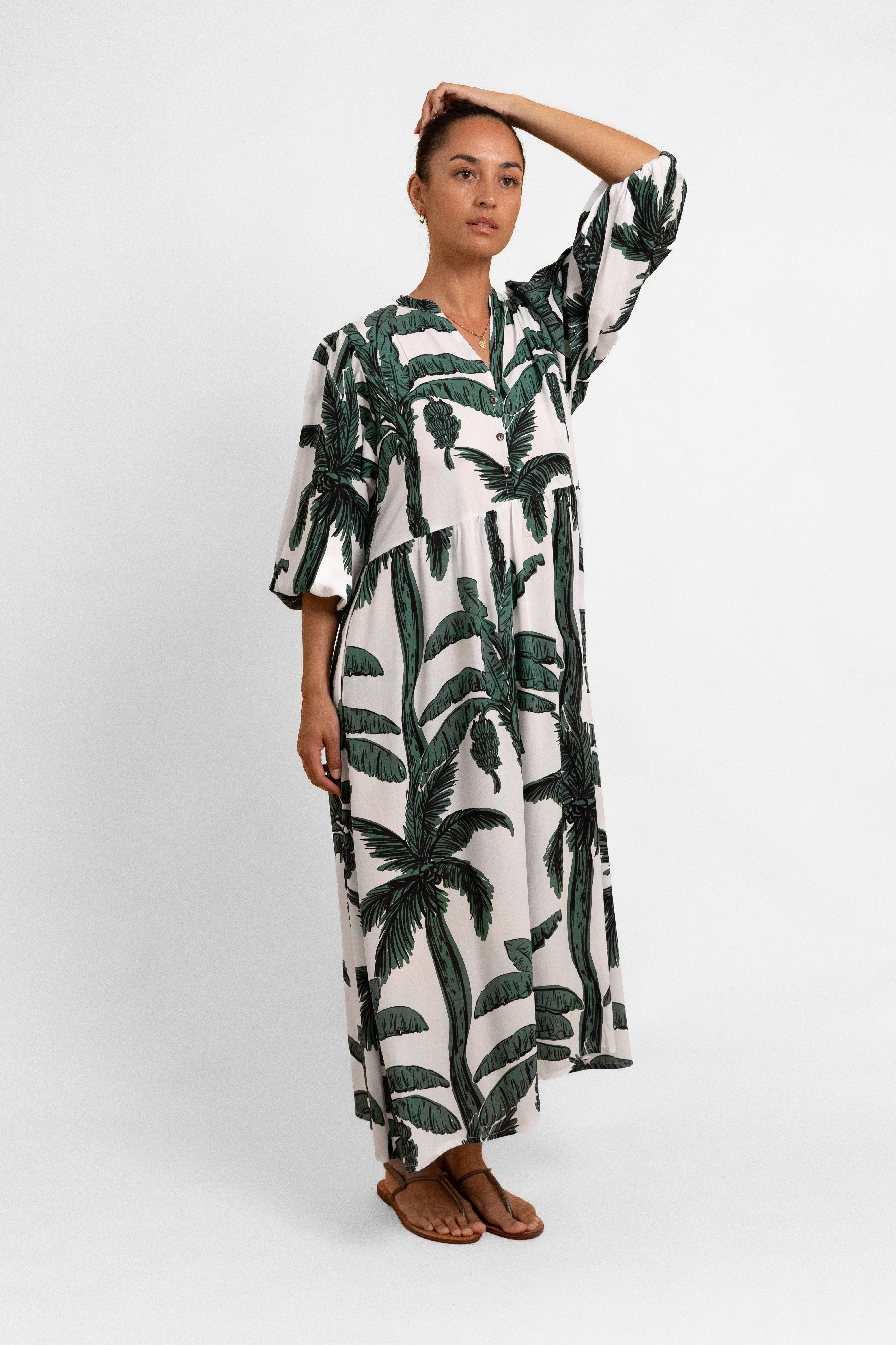 White Coco Palm Tina Mumu