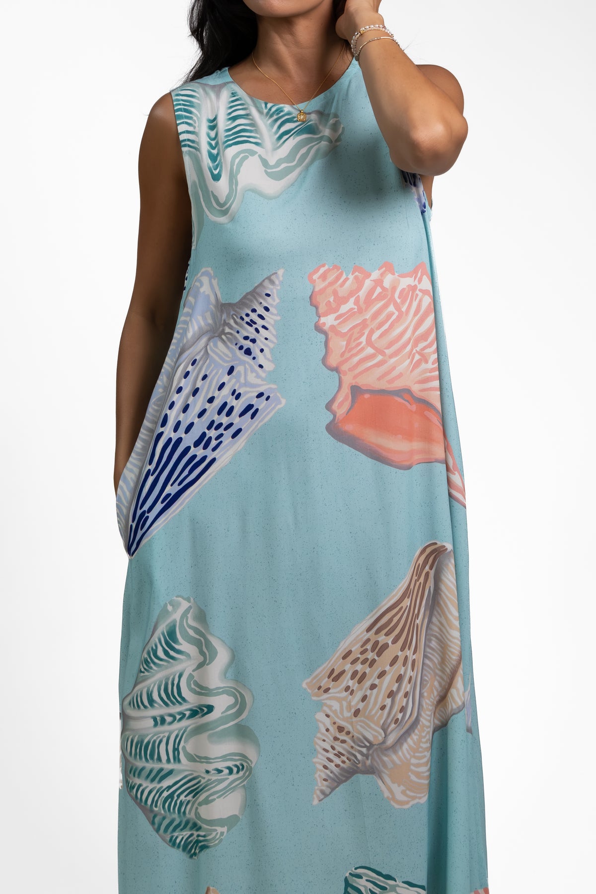 Aqua Poreo Mere Midi Dress