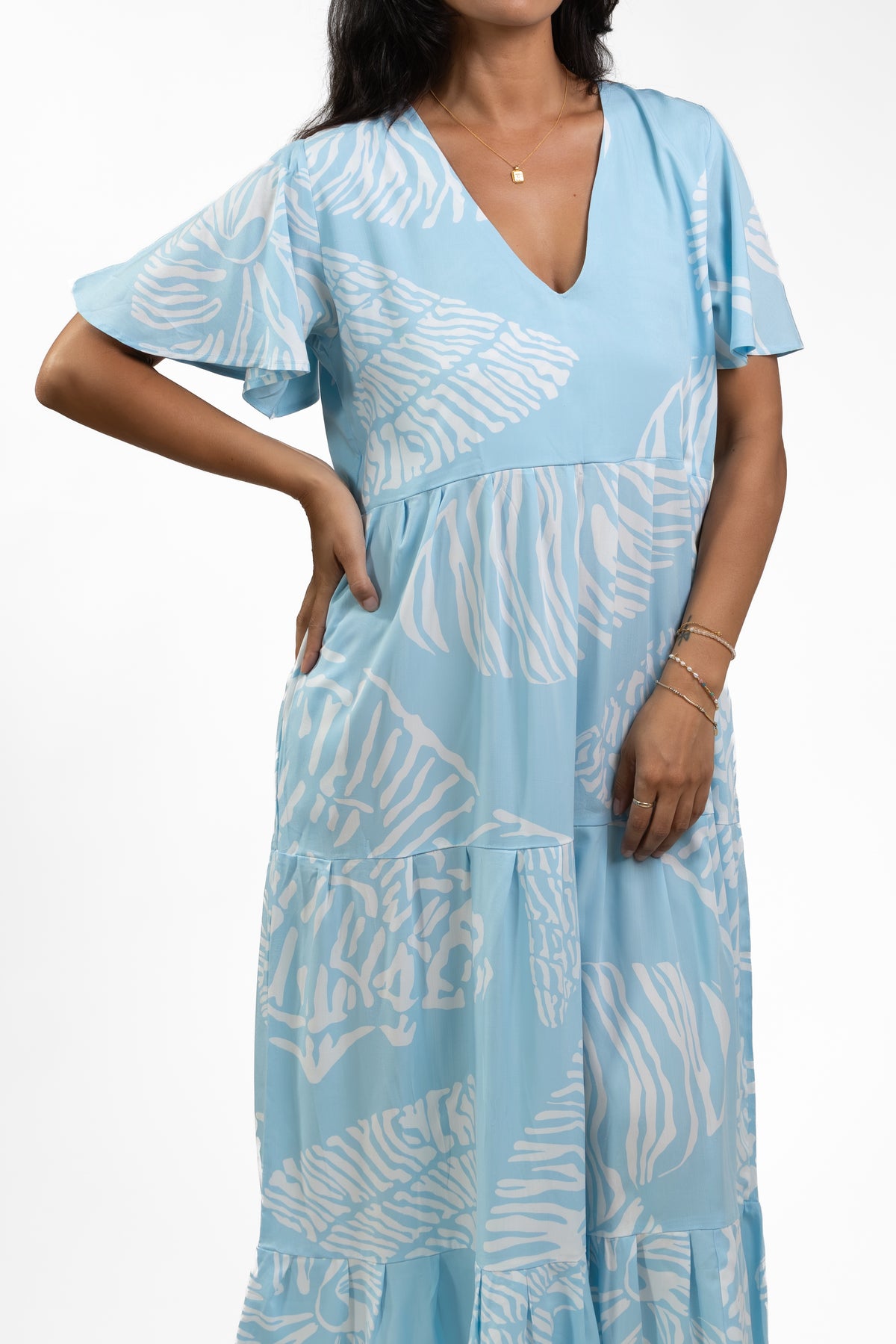 Aqua Moana Shell Tia Midi Dress