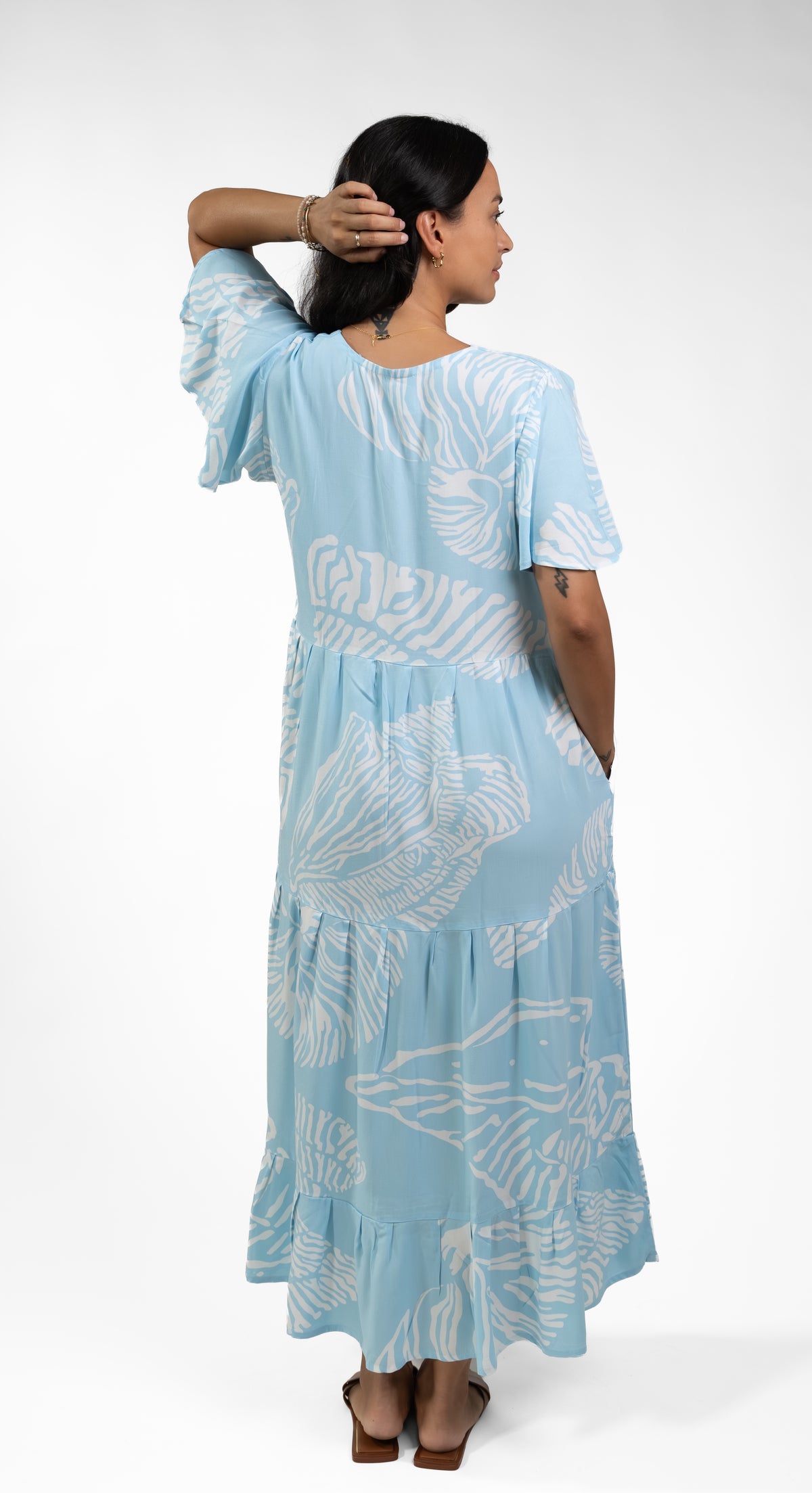 Aqua Moana Shell Tia Midi Dress