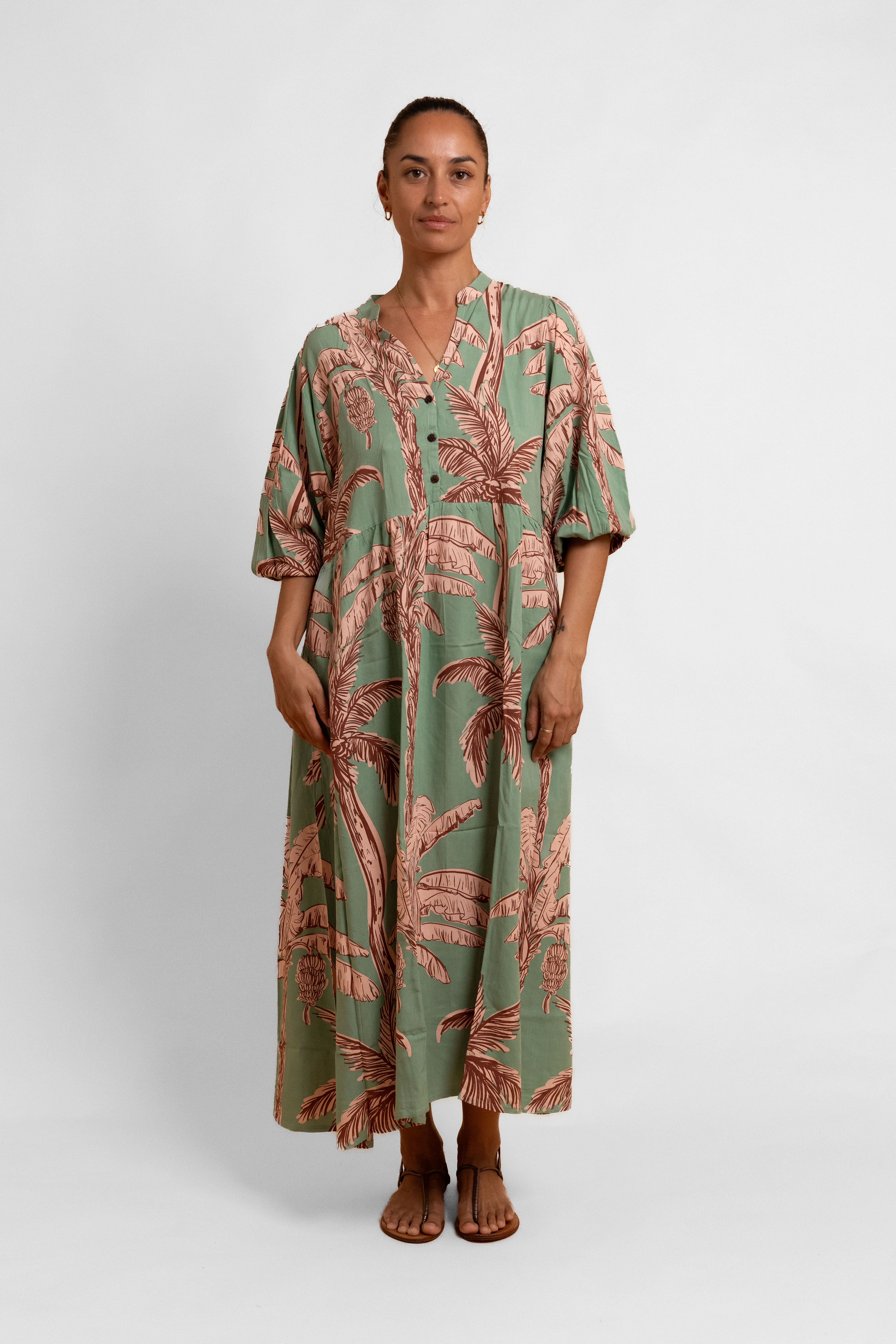 Green Coco Palm Tina Mumu