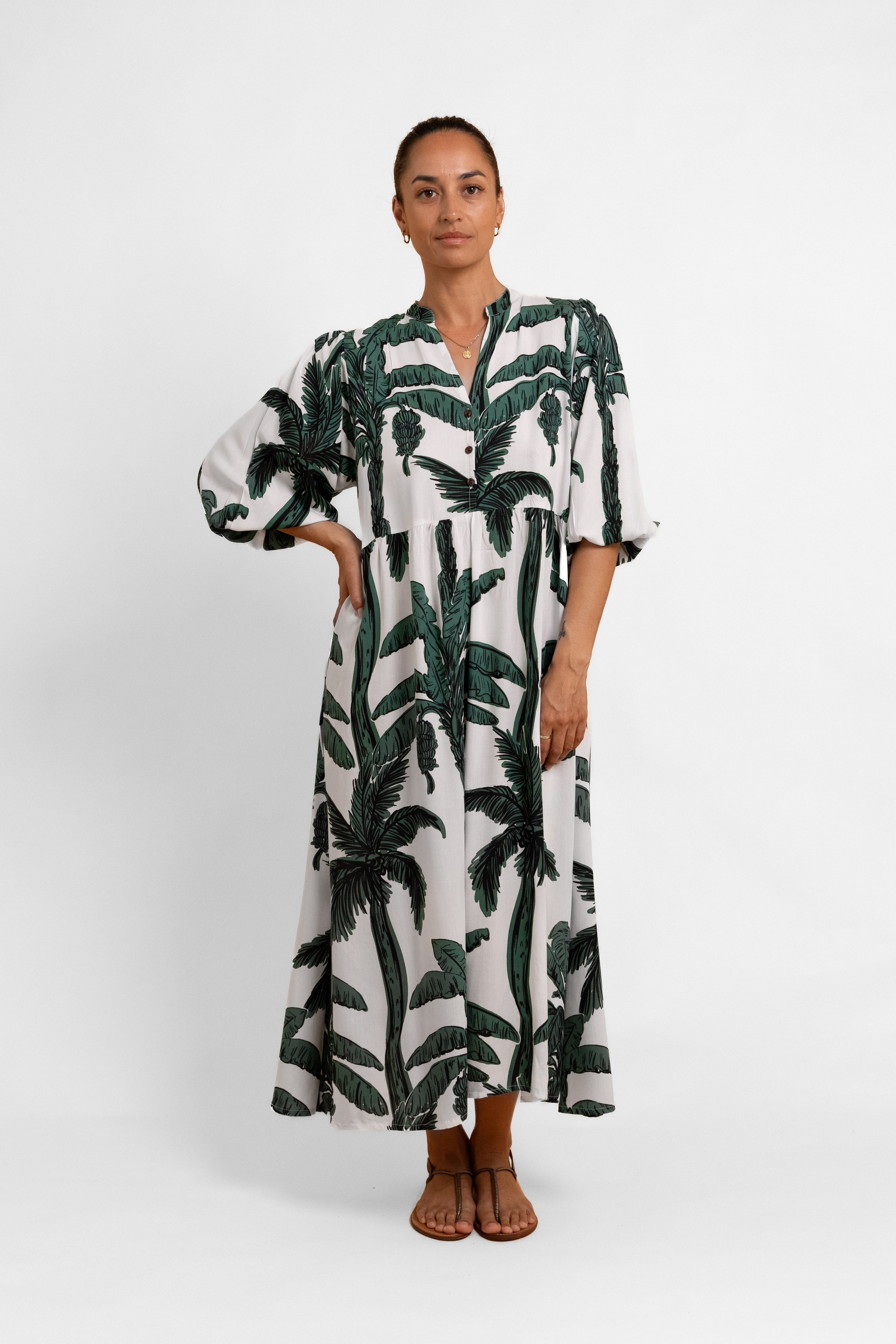 White Coco Palm Tina Mumu
