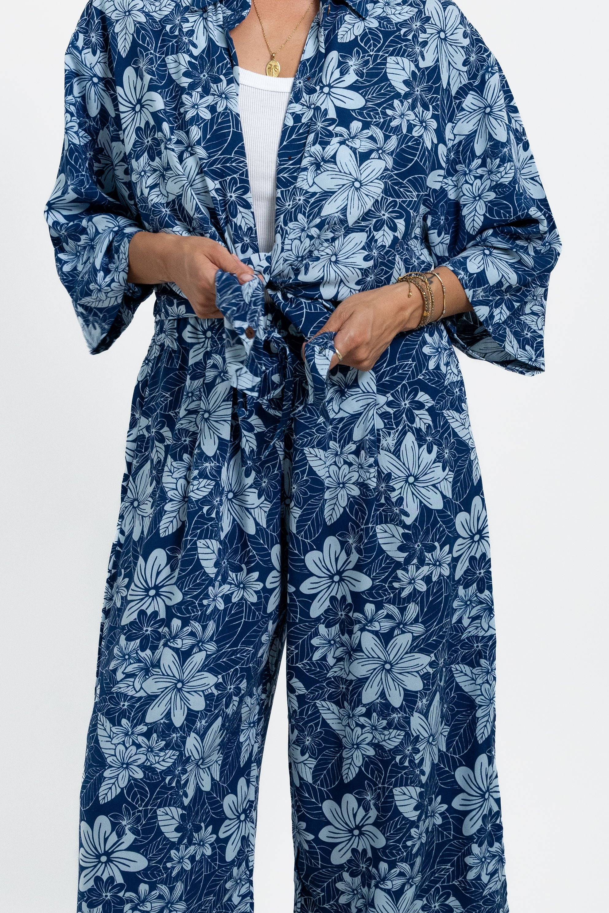 Blue Tiare Garden Nohanna Shirt
