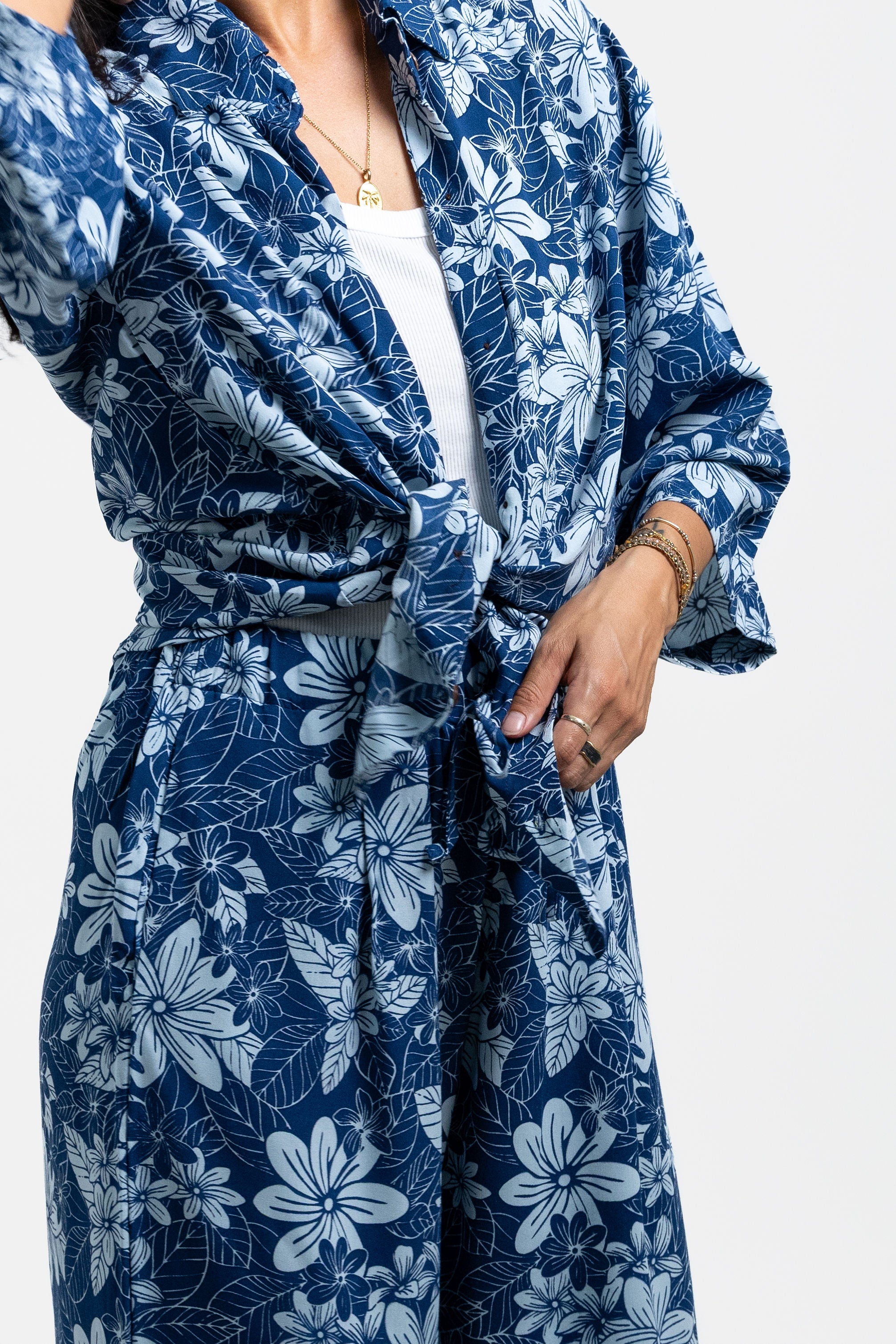 Blue Tiare Garden Nohanna Shirt