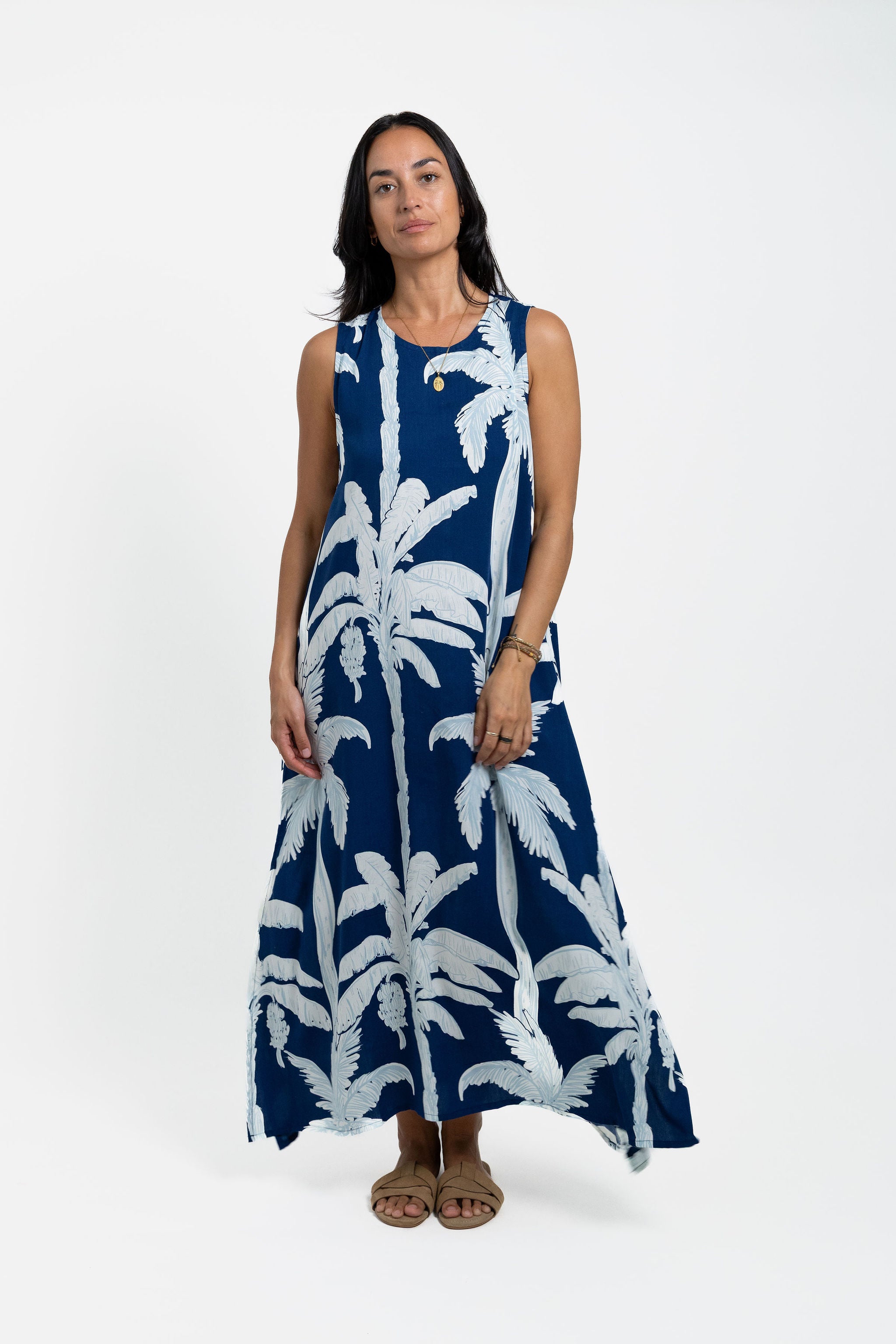 Blue Moana Coco Palms Mere Midi Dress