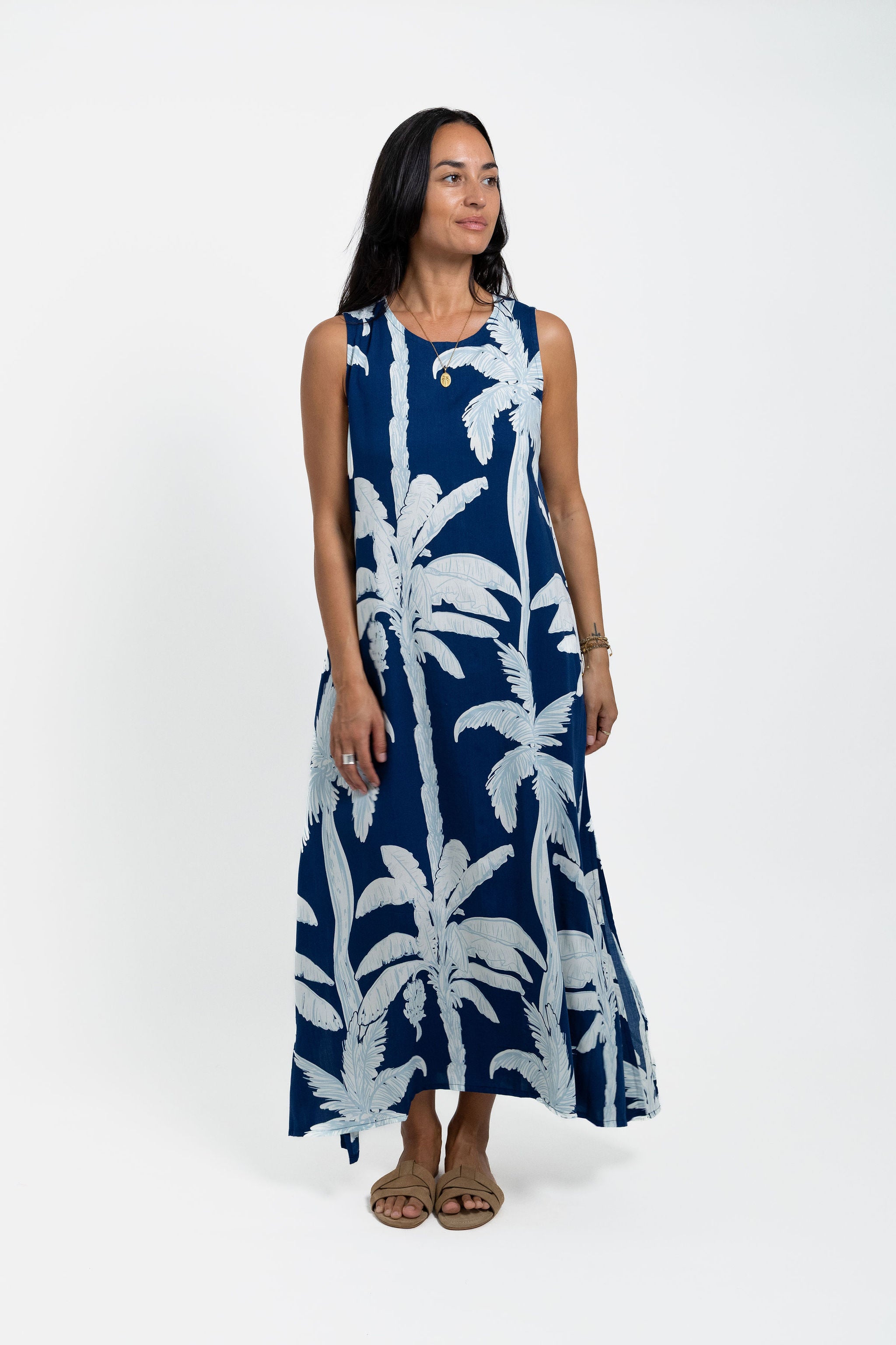 Blue Moana Coco Palms Mere Midi Dress