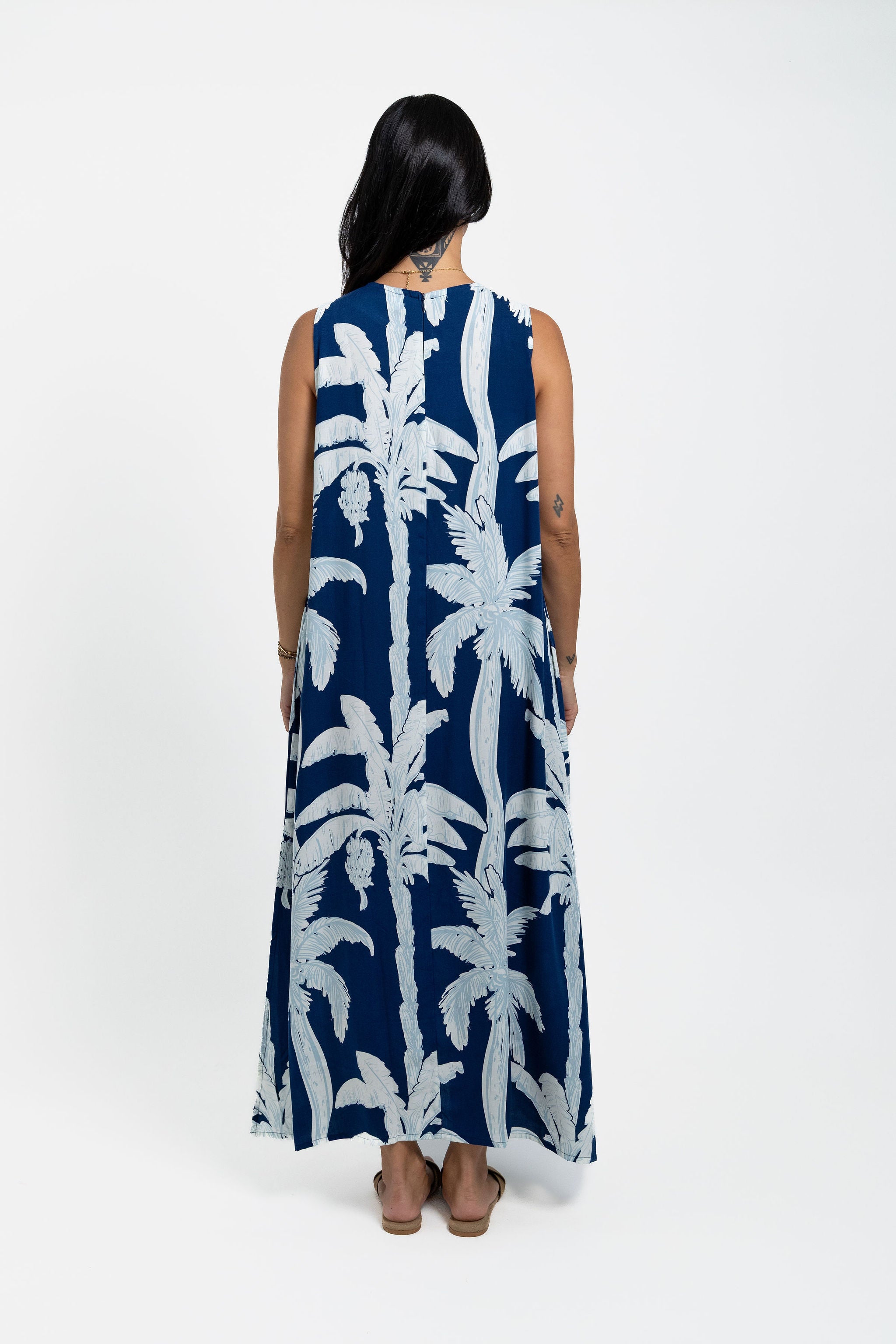 Blue Moana Coco Palms Mere Midi Dress