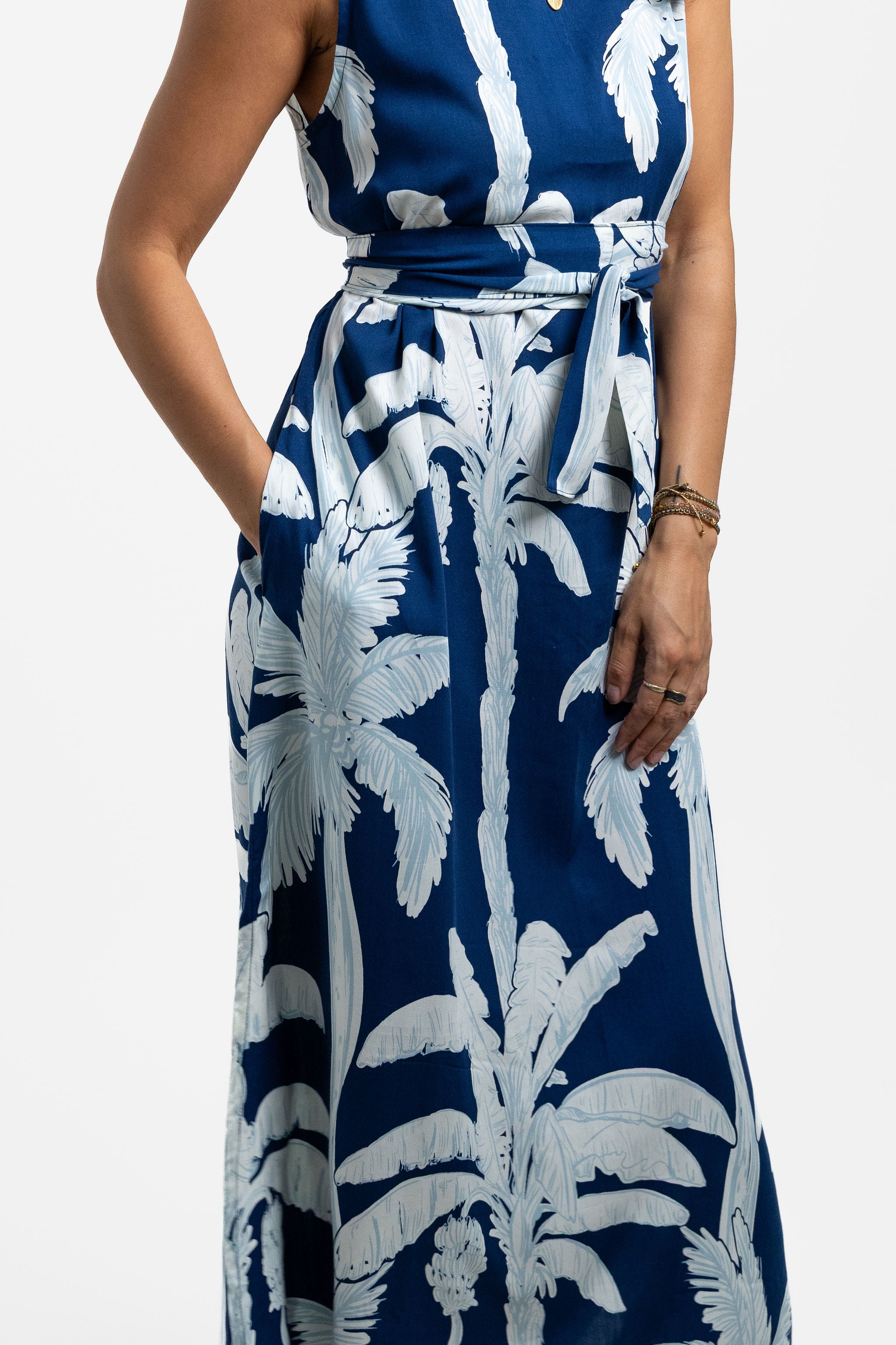 Blue Moana Coco Palms Mere Midi Dress