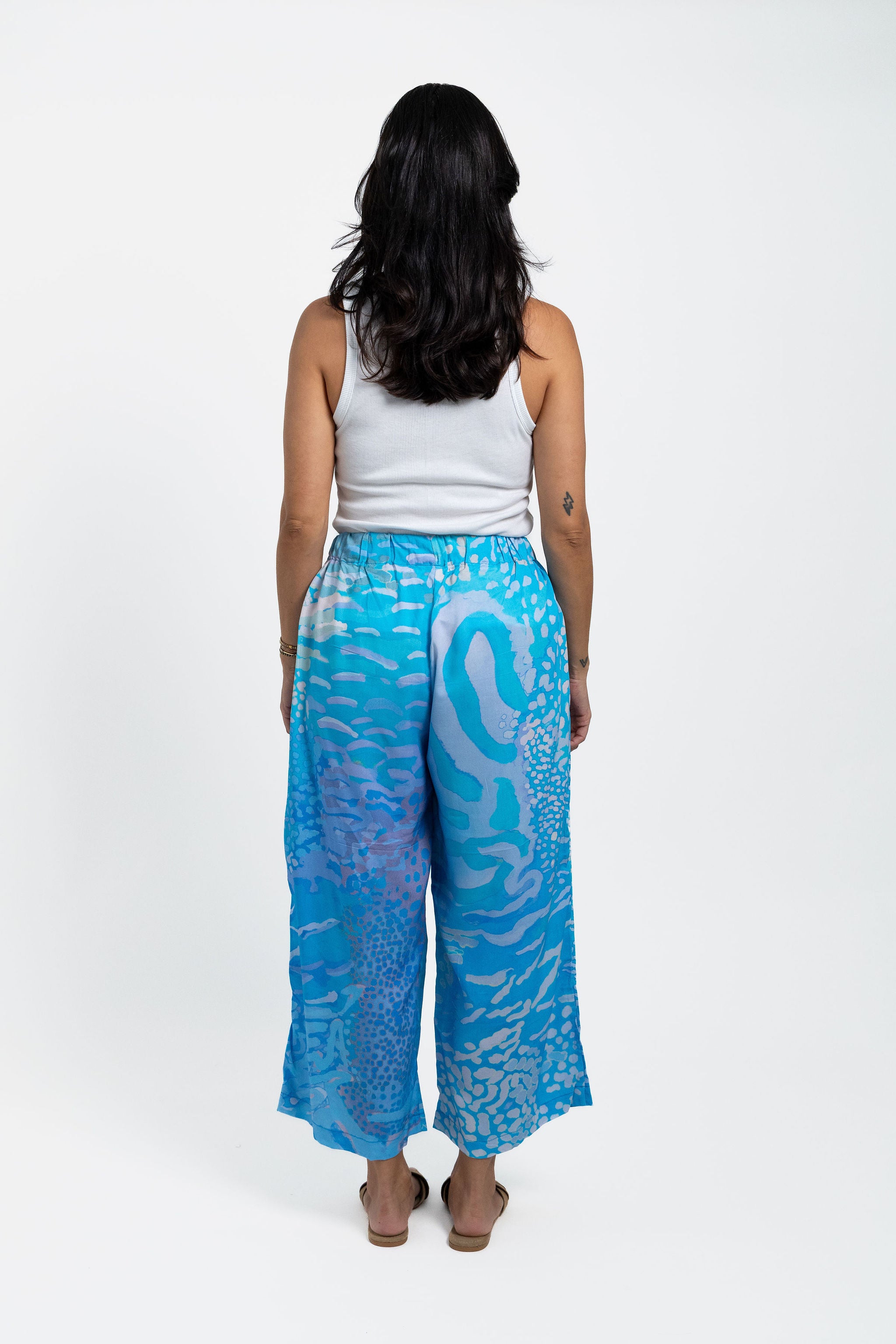 Blue Parrot Fish Cropped Grace Pant