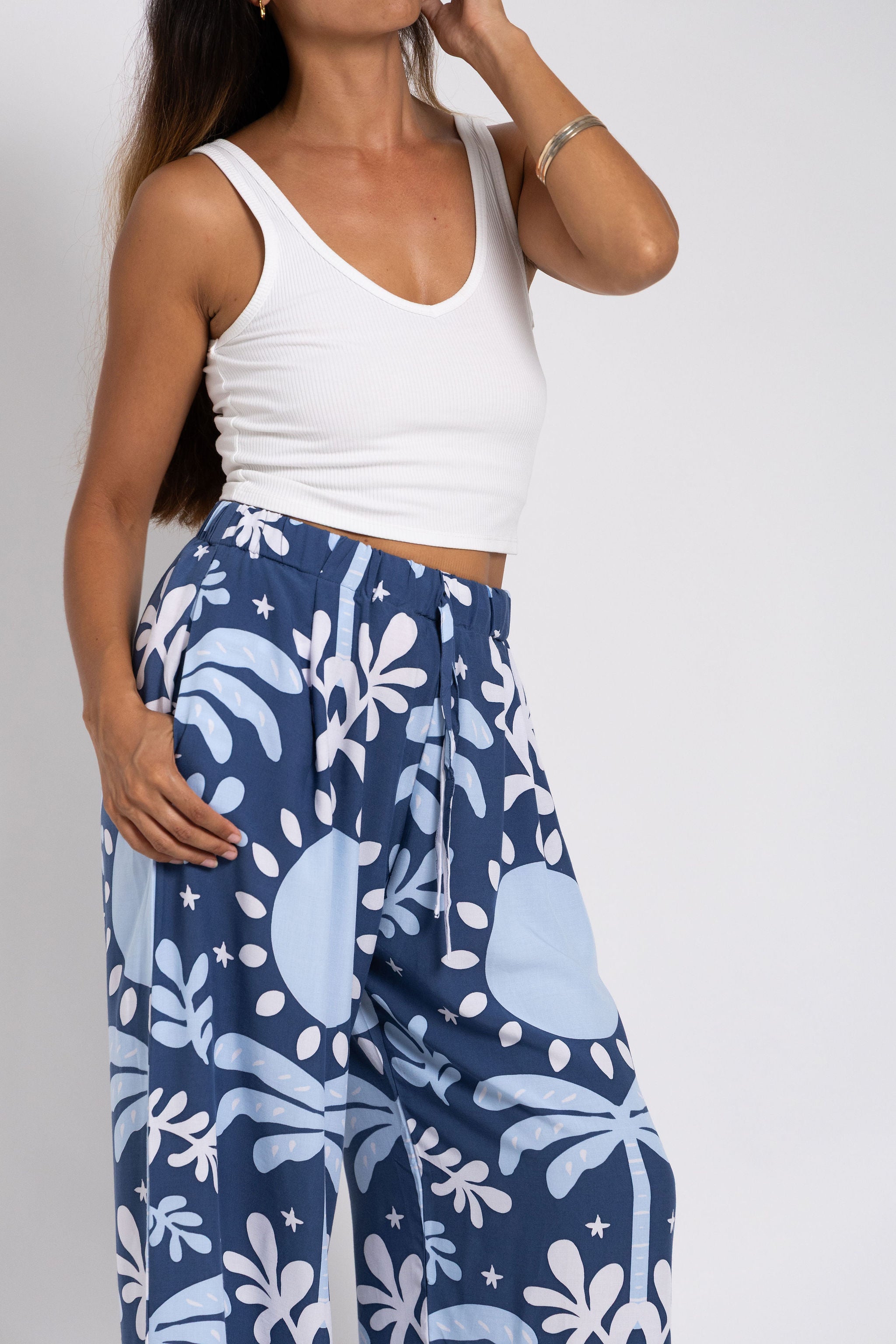 Ita Ra Blue Cropped Grace Pant