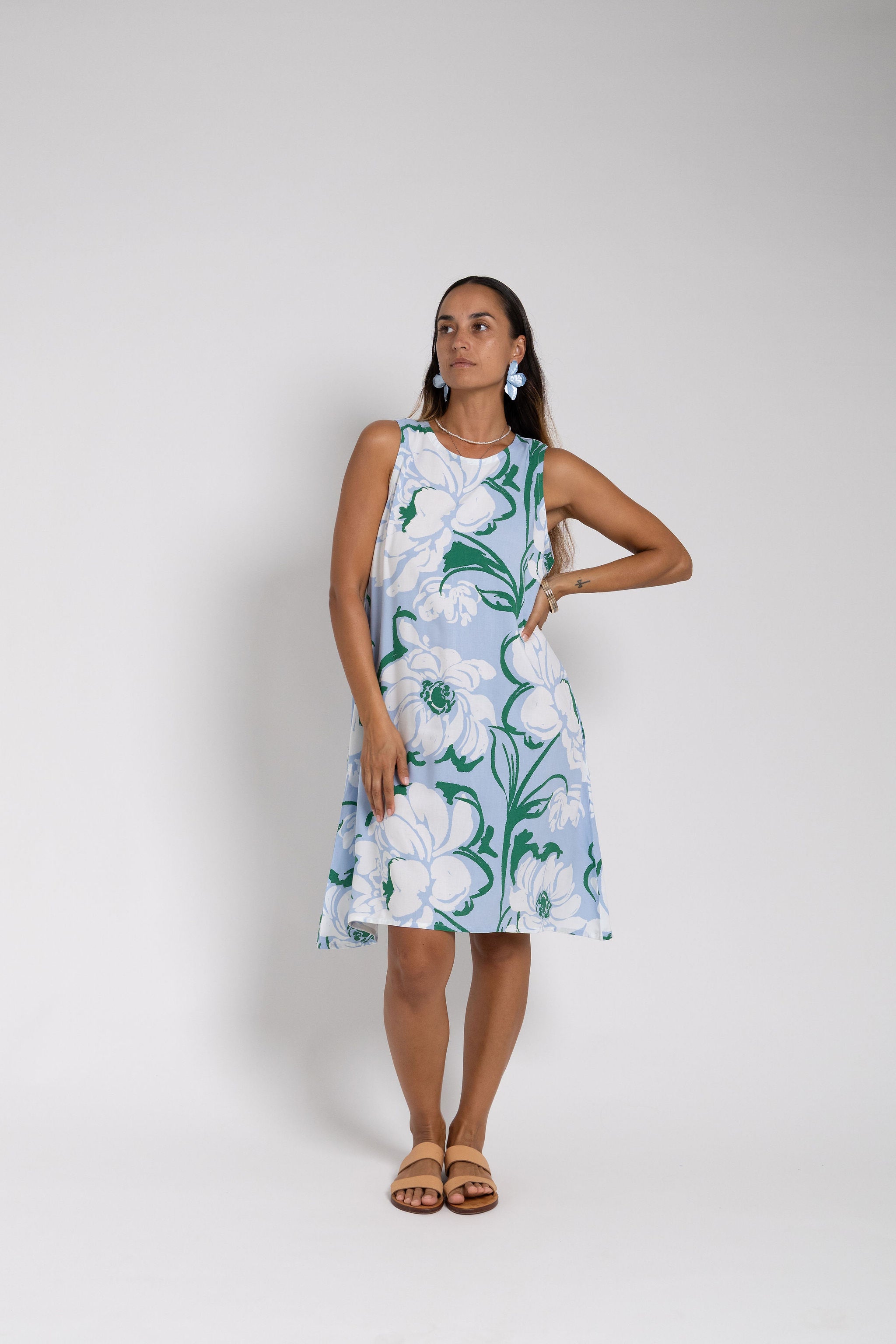 Summer Blue Taina Mini Mere Dress