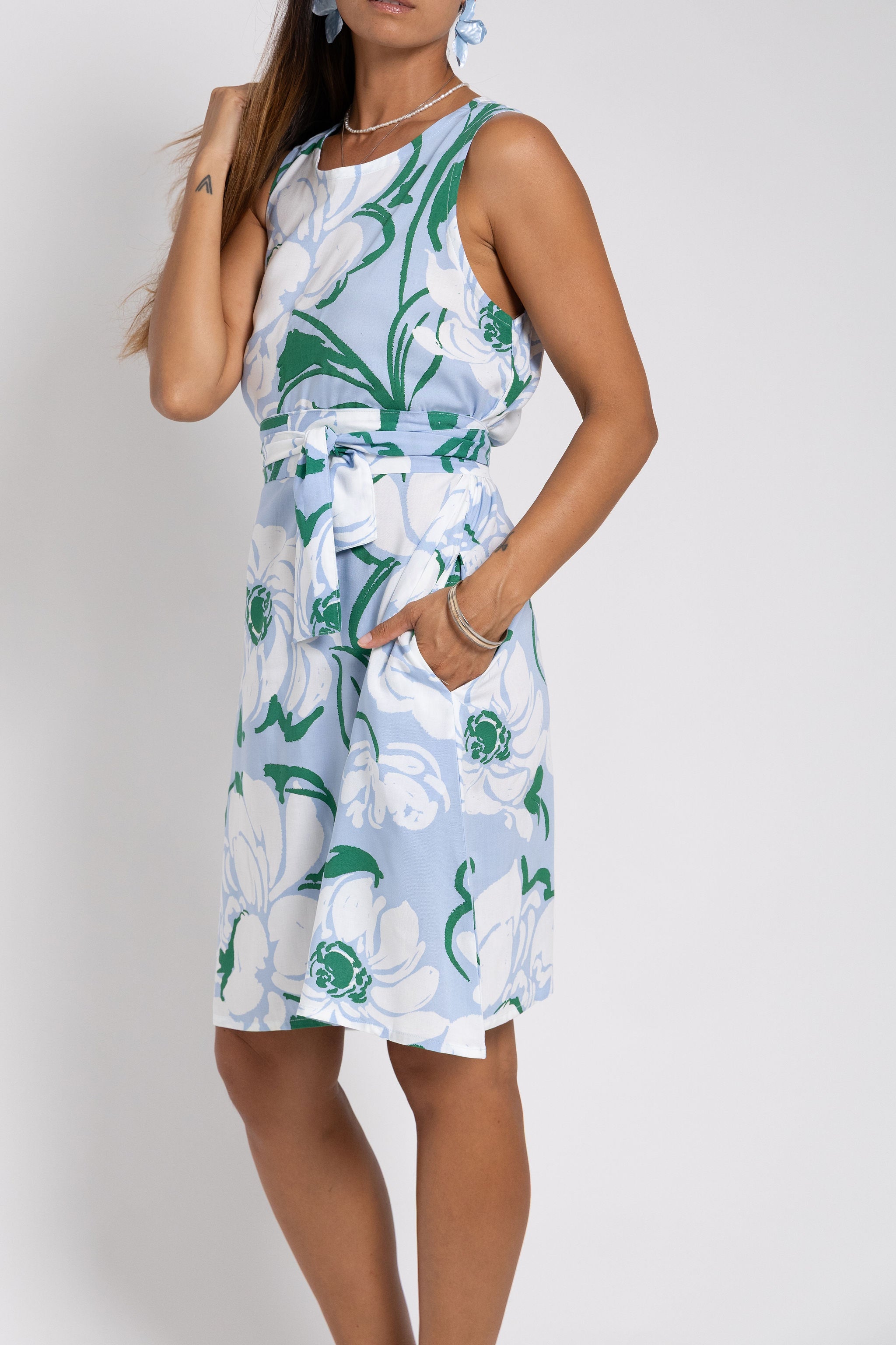 Summer Blue Taina Mini Mere Dress