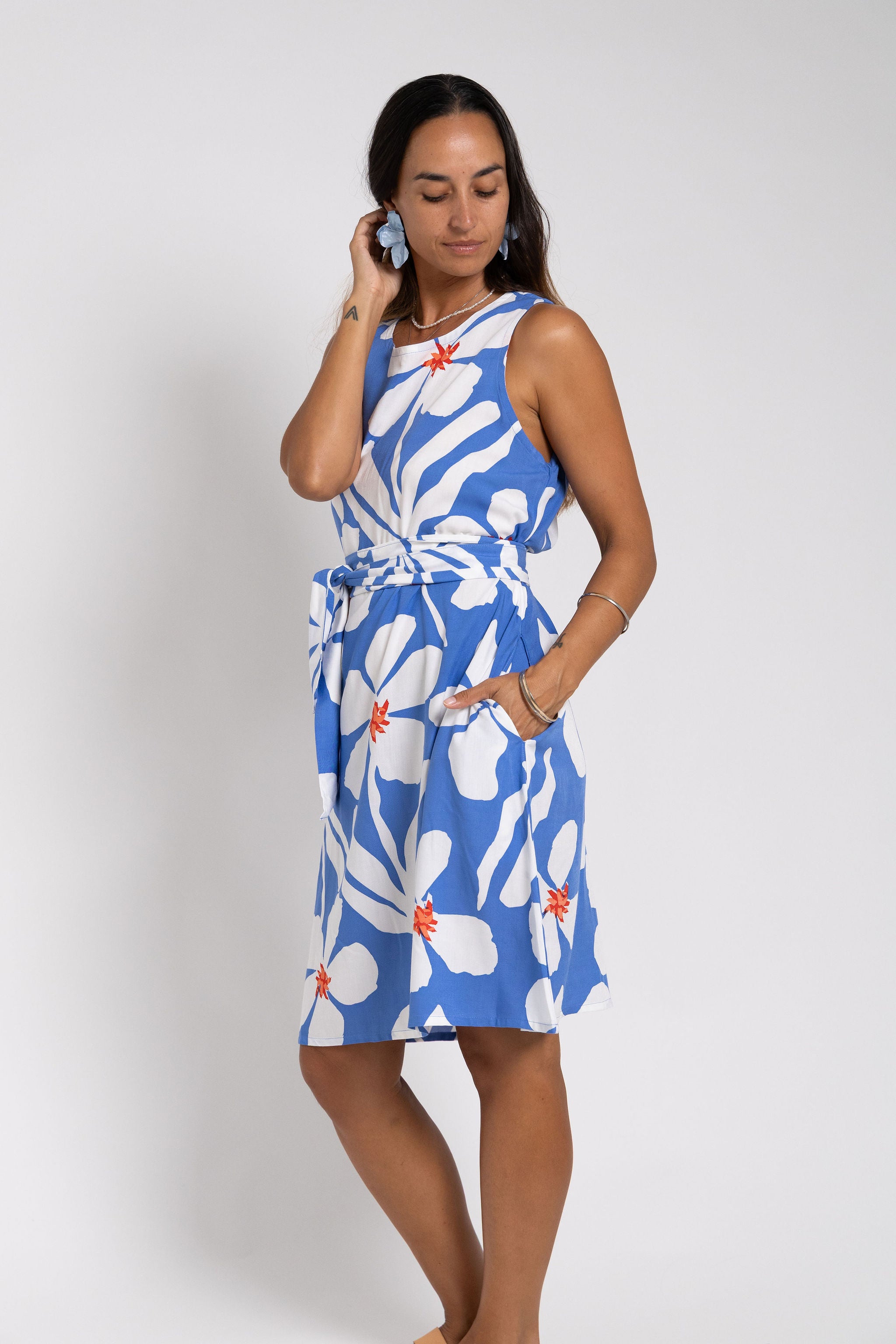 Blue Day Garden Mini Mere Dress