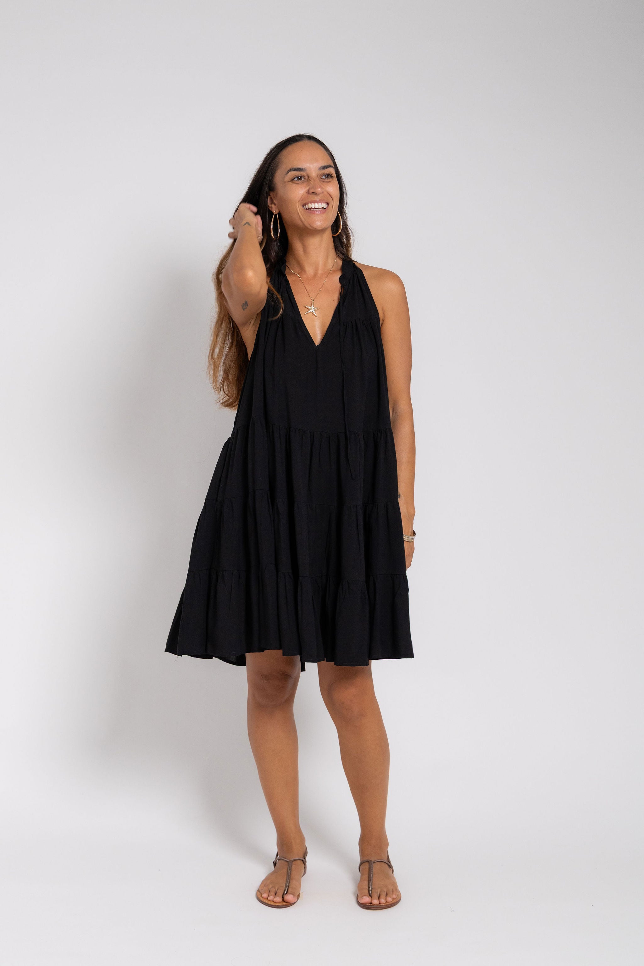 Black Light Weight Mini Dress