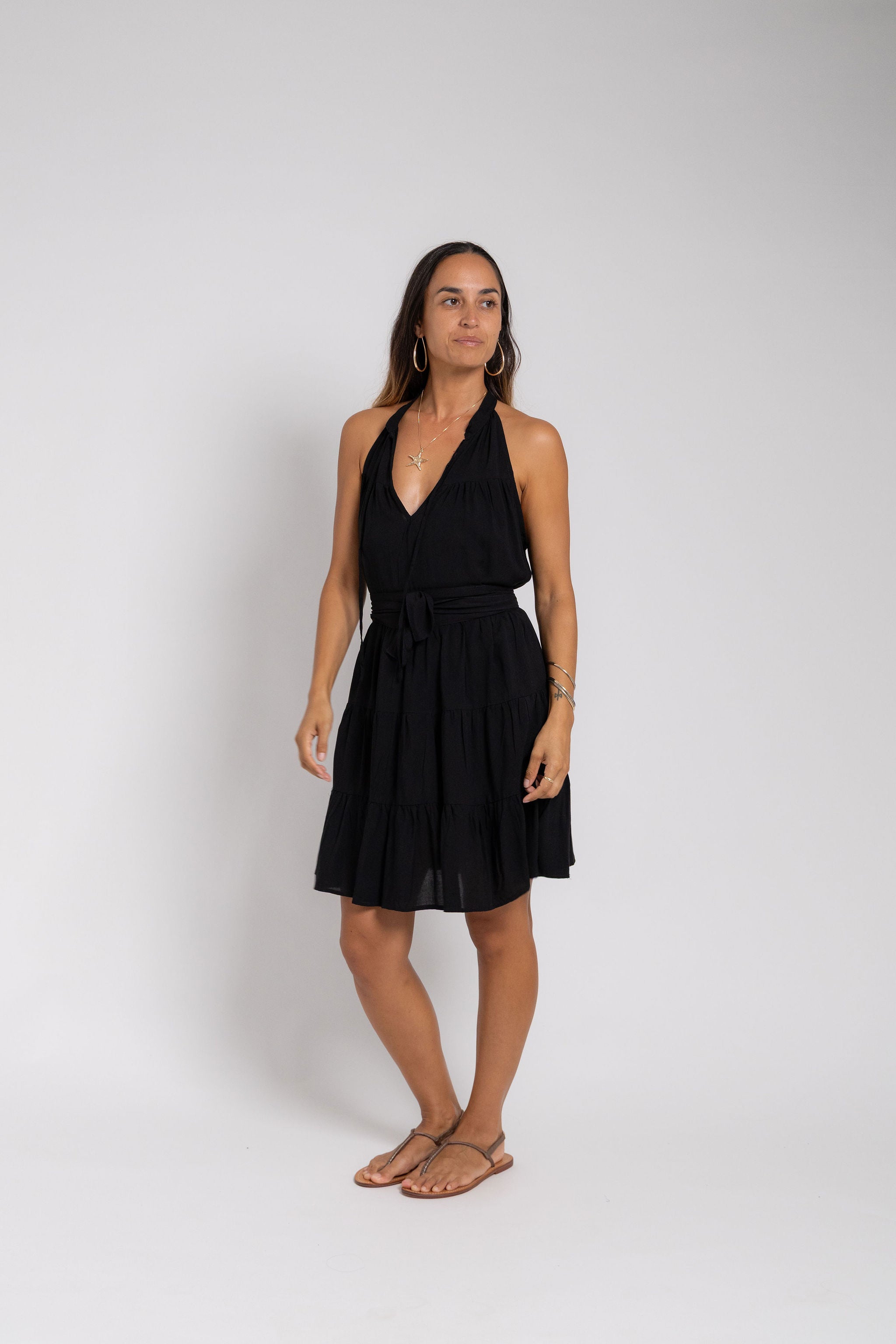 Black Light Weight Mini Dress