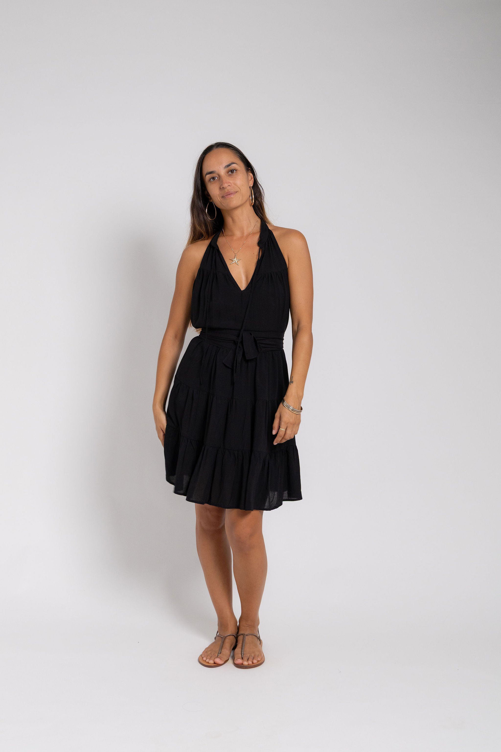 Black Light Weight Mini Dress