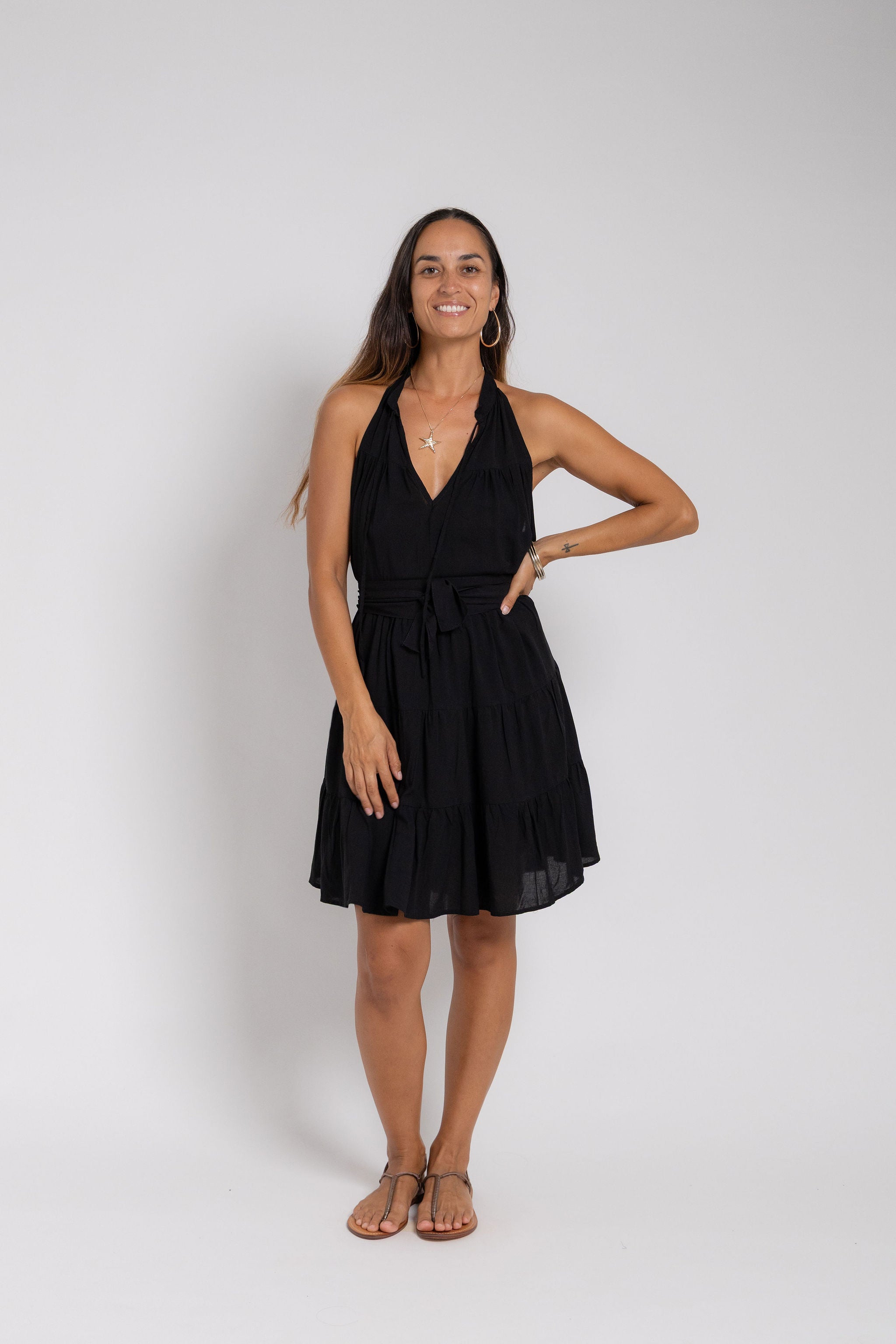 Black Light Weight Mini Dress