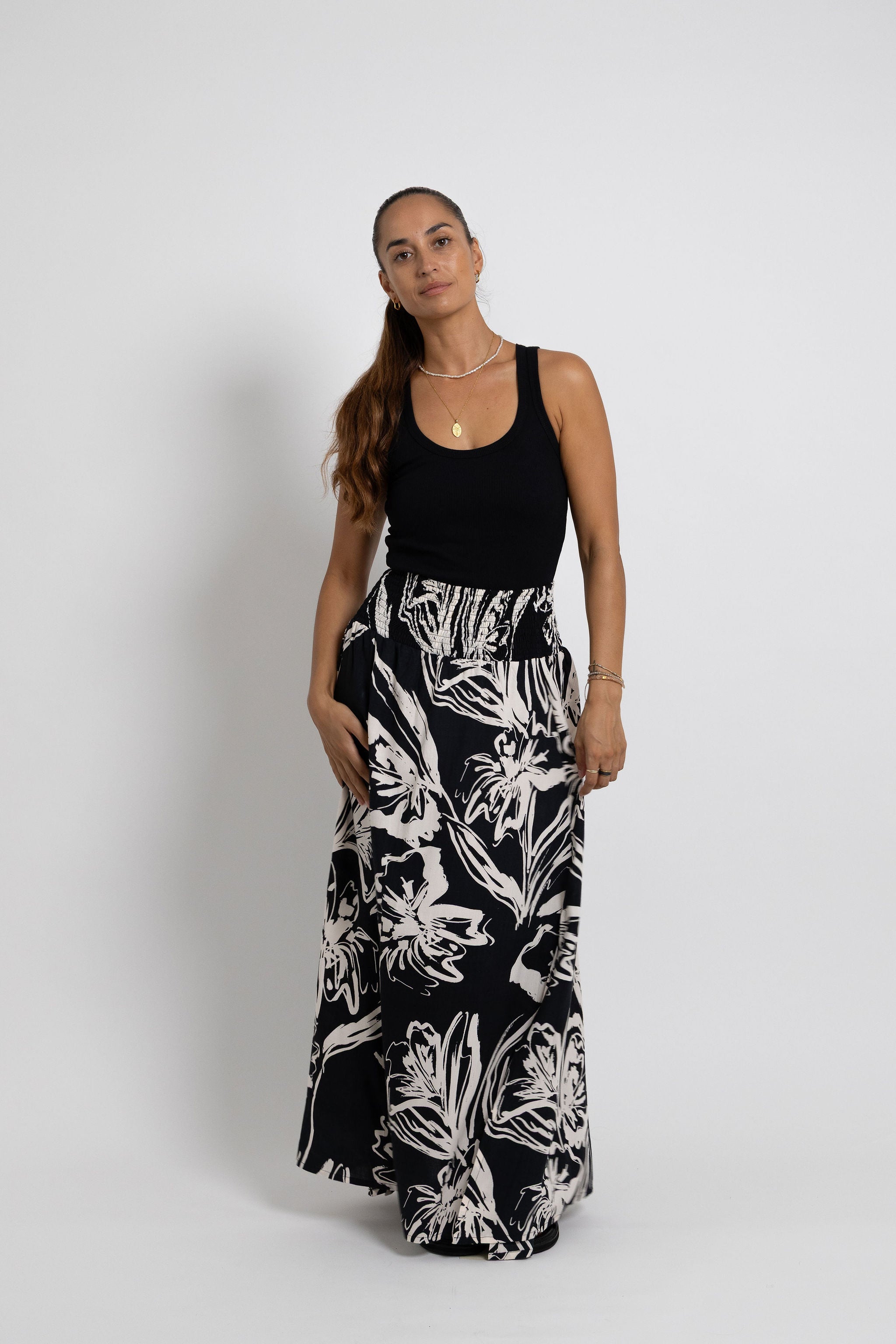 Black White Tiare Dream Emona Skirt