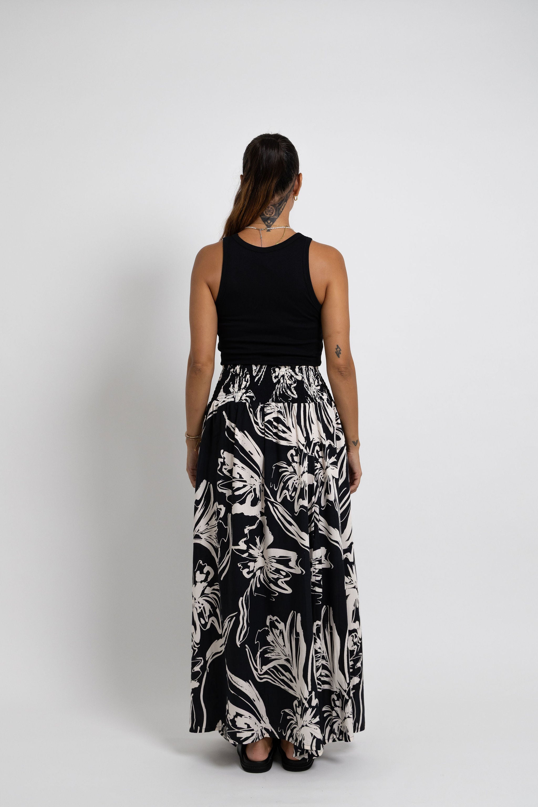 Black White Tiare Dream Emona Skirt