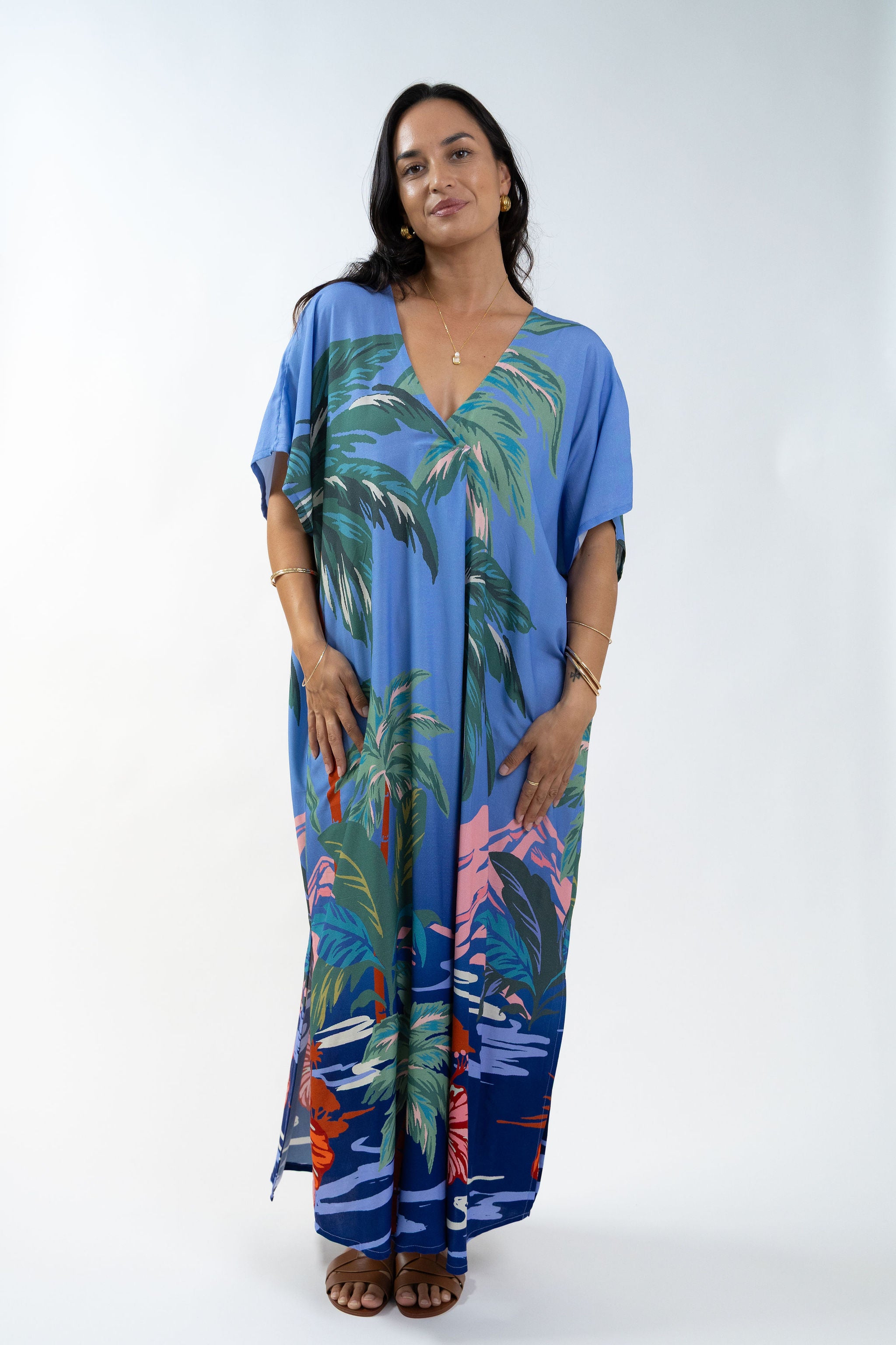 Blue Island Sunset Mana Kaftan