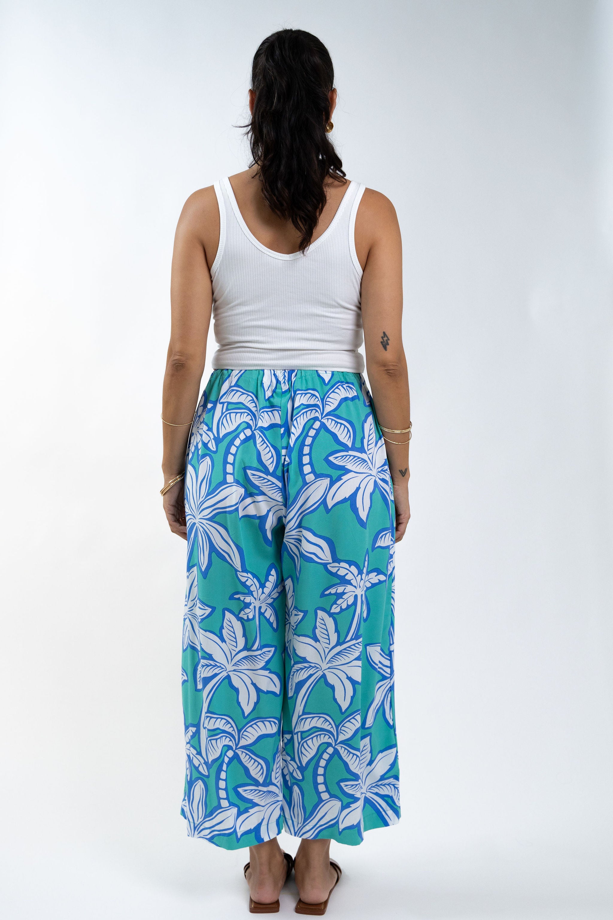 Green Moana Grove Cropped Grace Pant