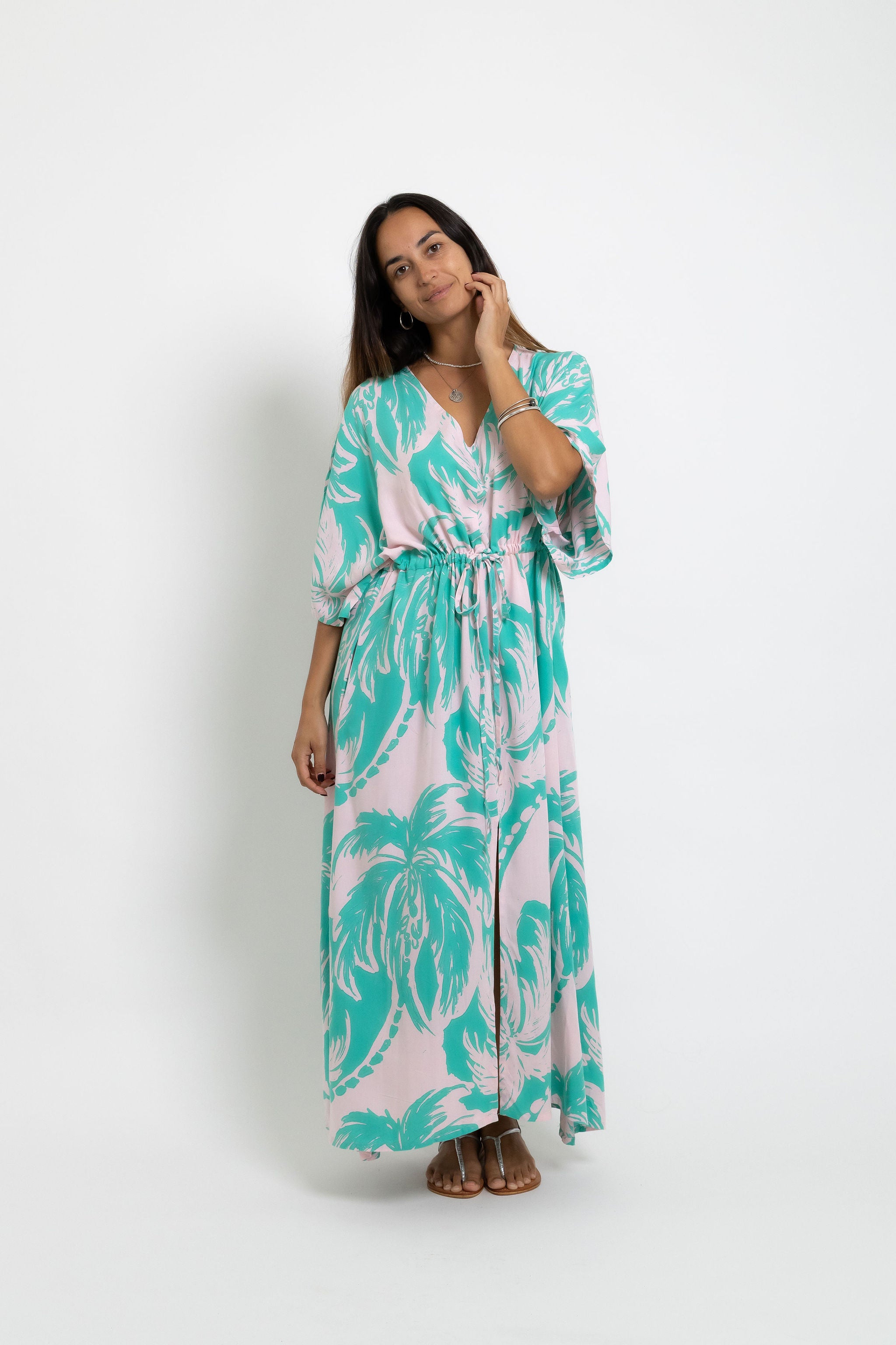 Pink Jade Coconut Swell Rene Kaftan