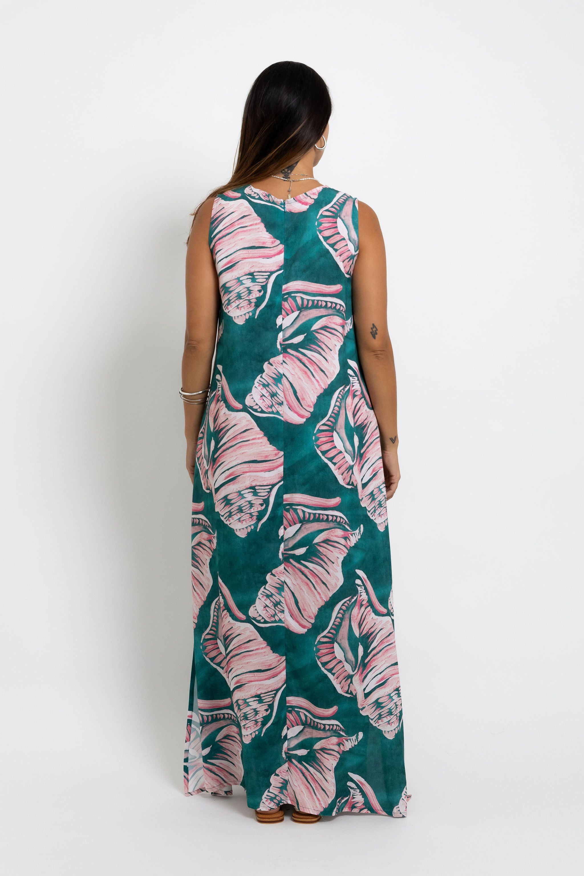 Jade Conch Shell Mere Maxi Dress