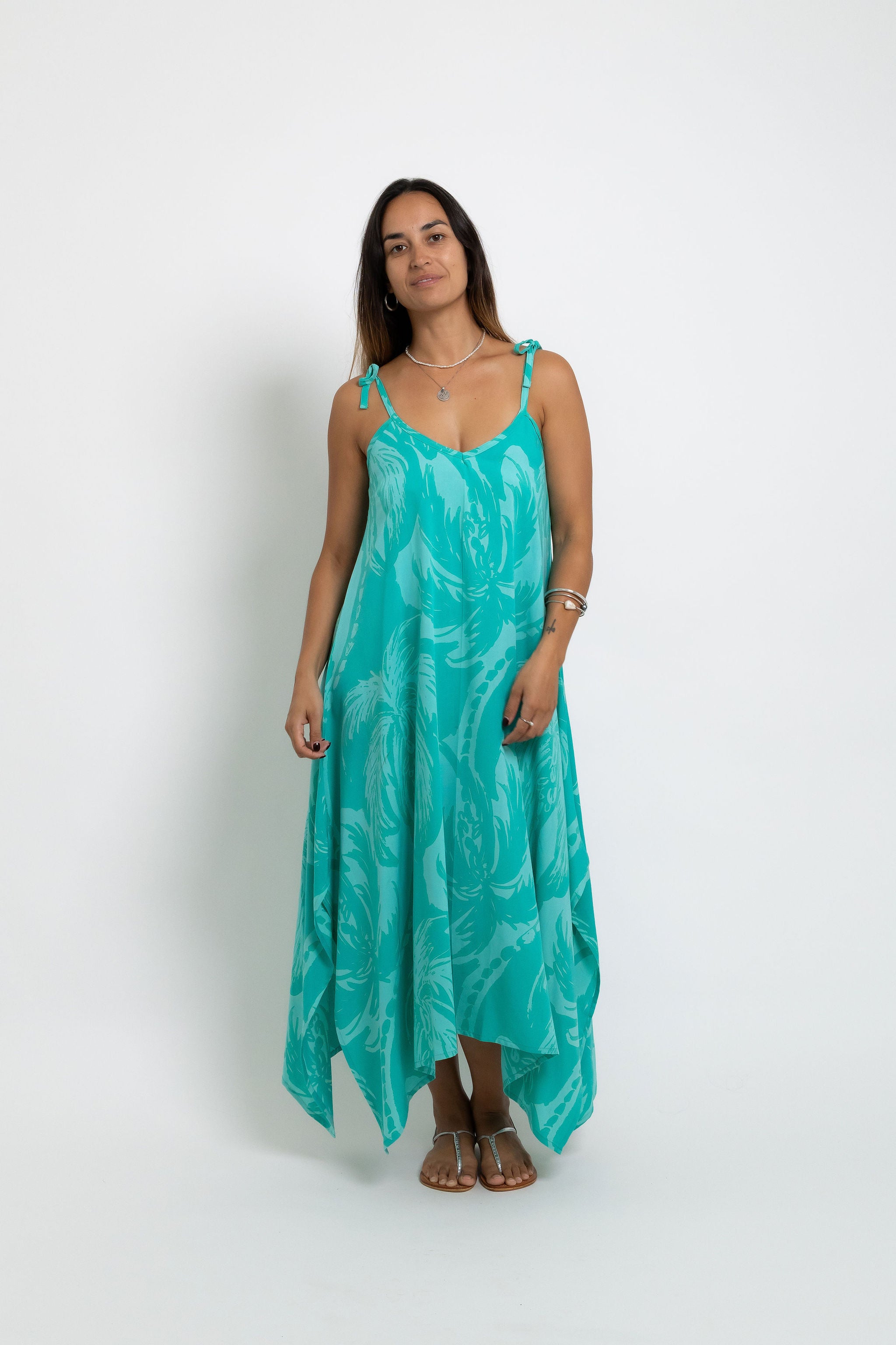Jade Aqua Coconut Swell Motu Maxi Dress
