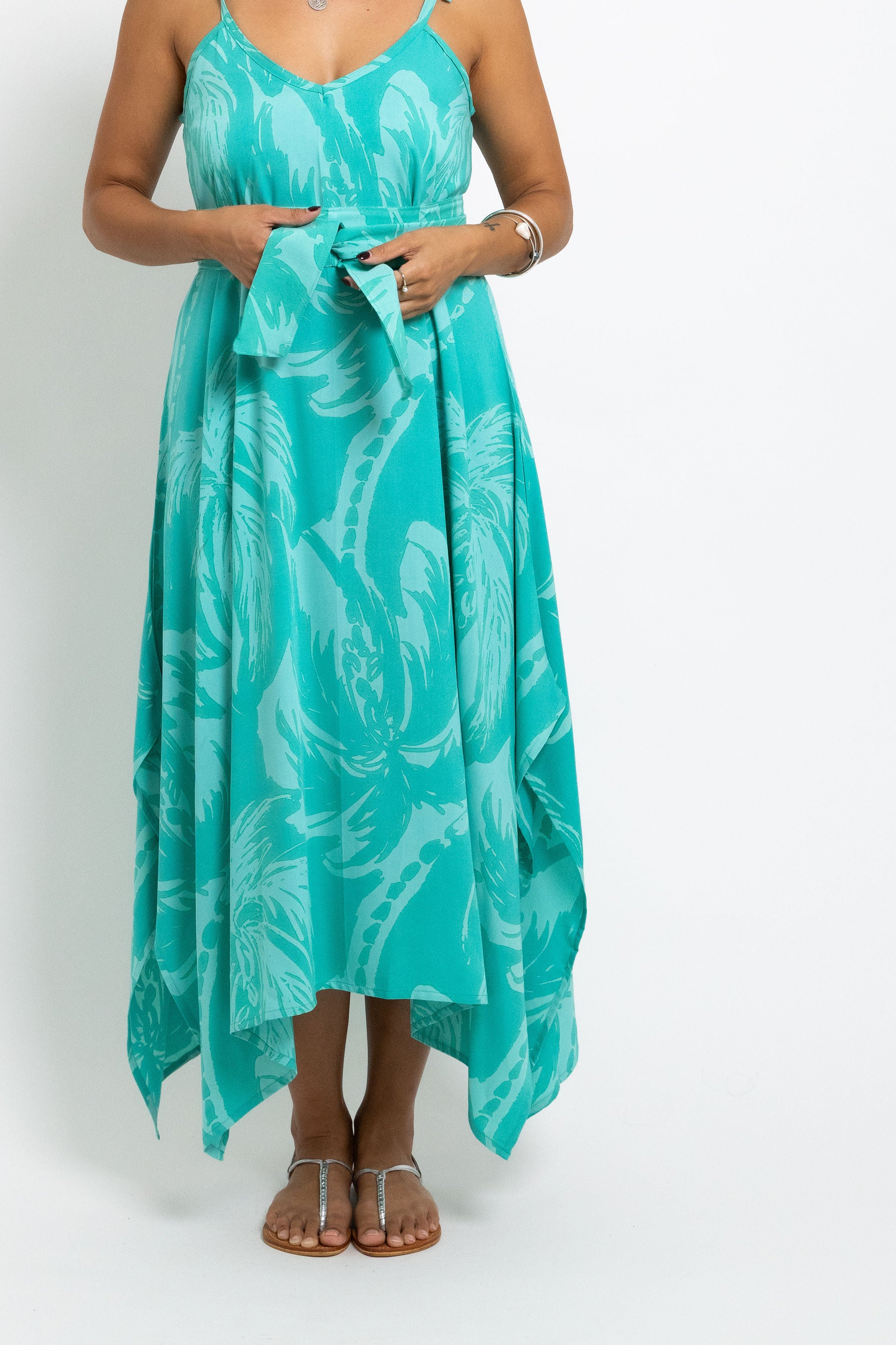 Jade Aqua Coconut Swell Motu Maxi Dress