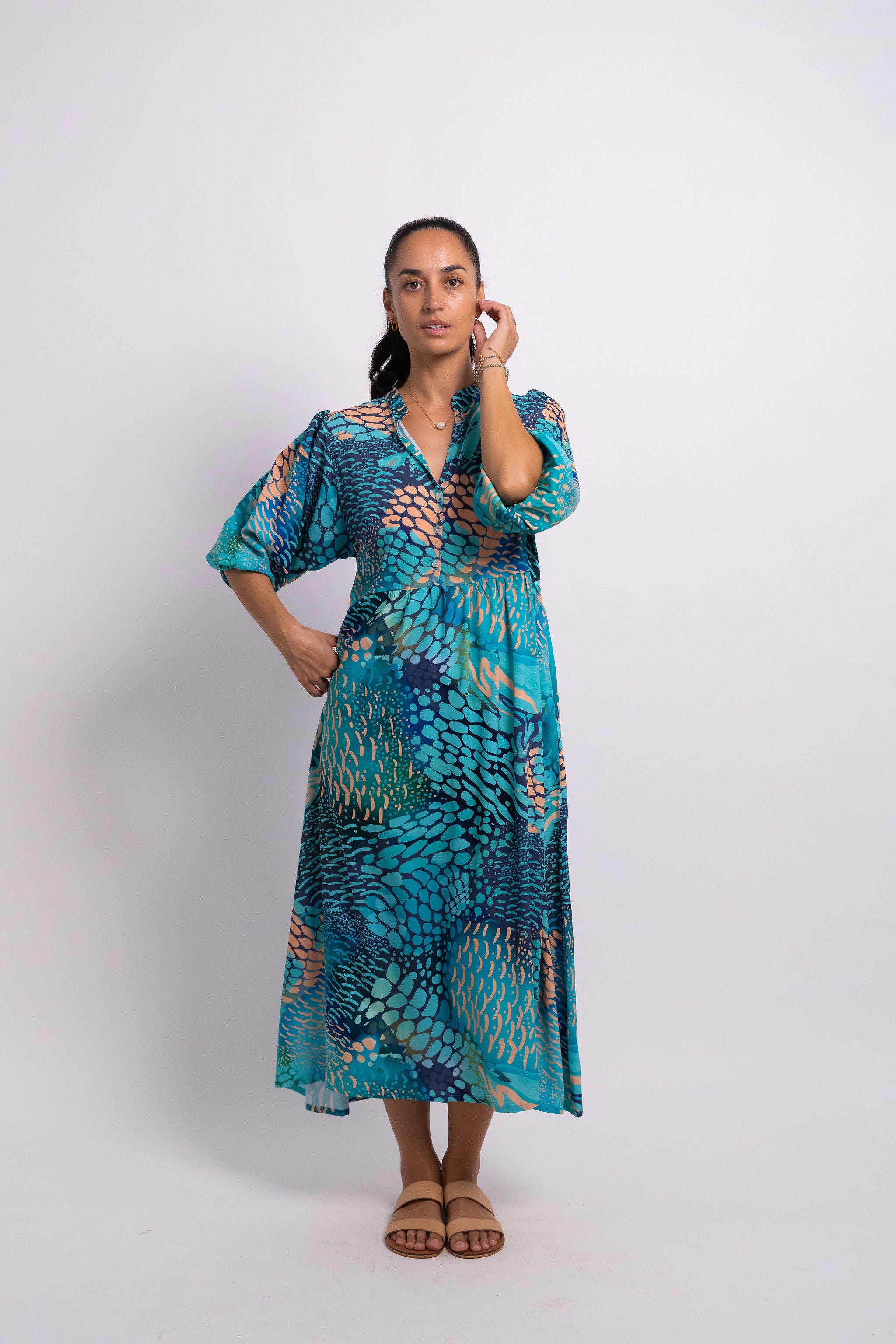 Indigo Parrot Fish Tina Mumu