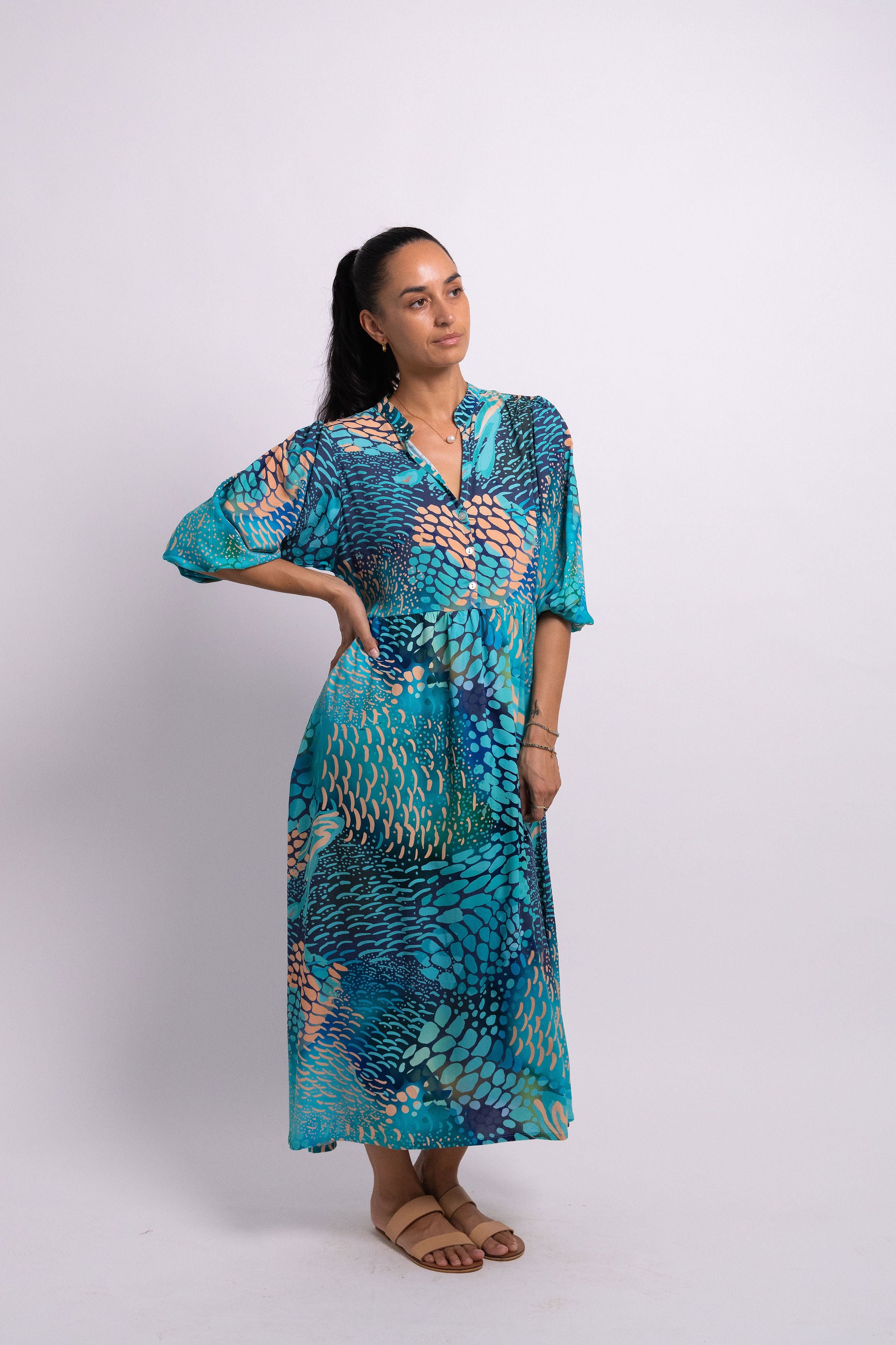 Indigo Parrot Fish Tina Mumu