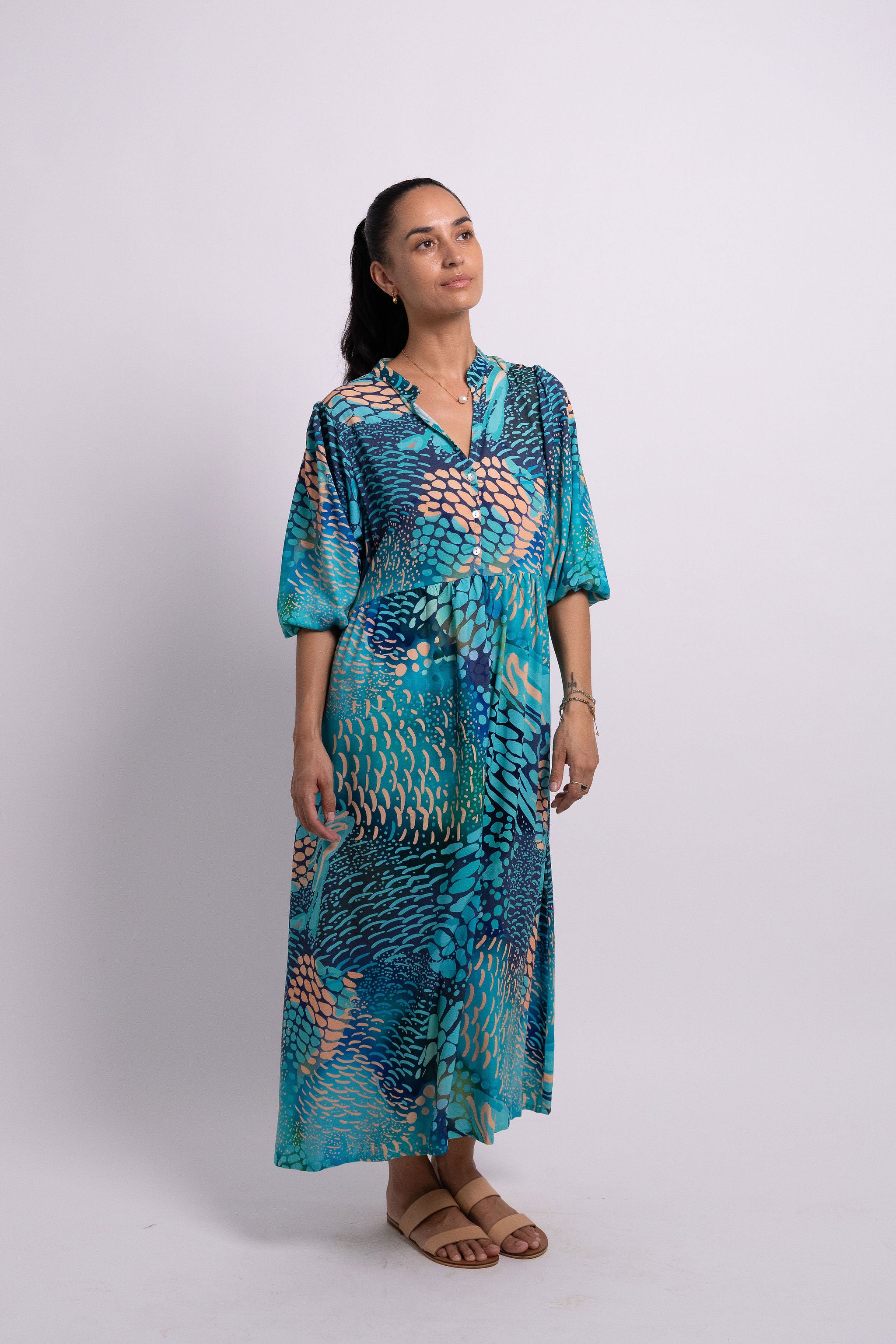 Indigo Parrot Fish Tina Mumu