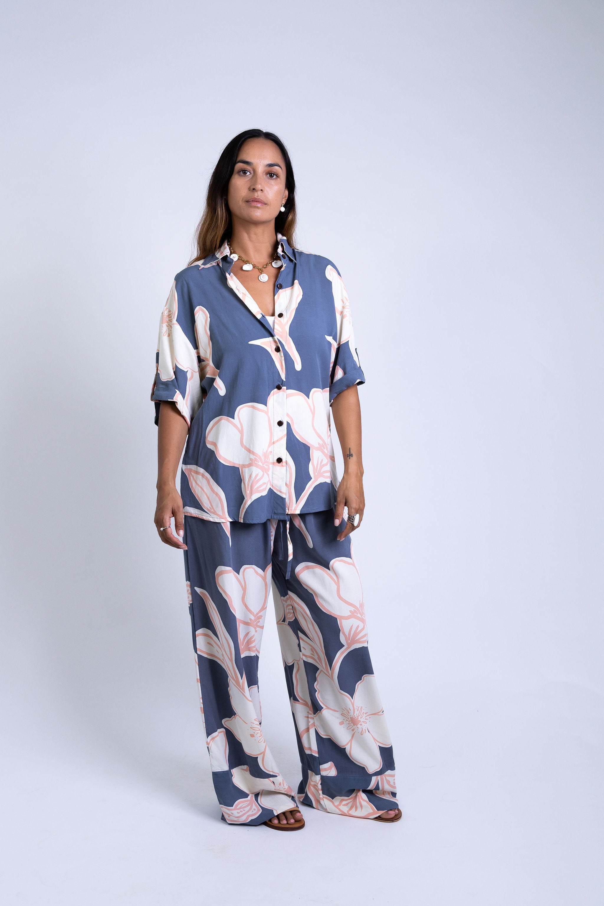 Navy Rara Scarlett Shirt