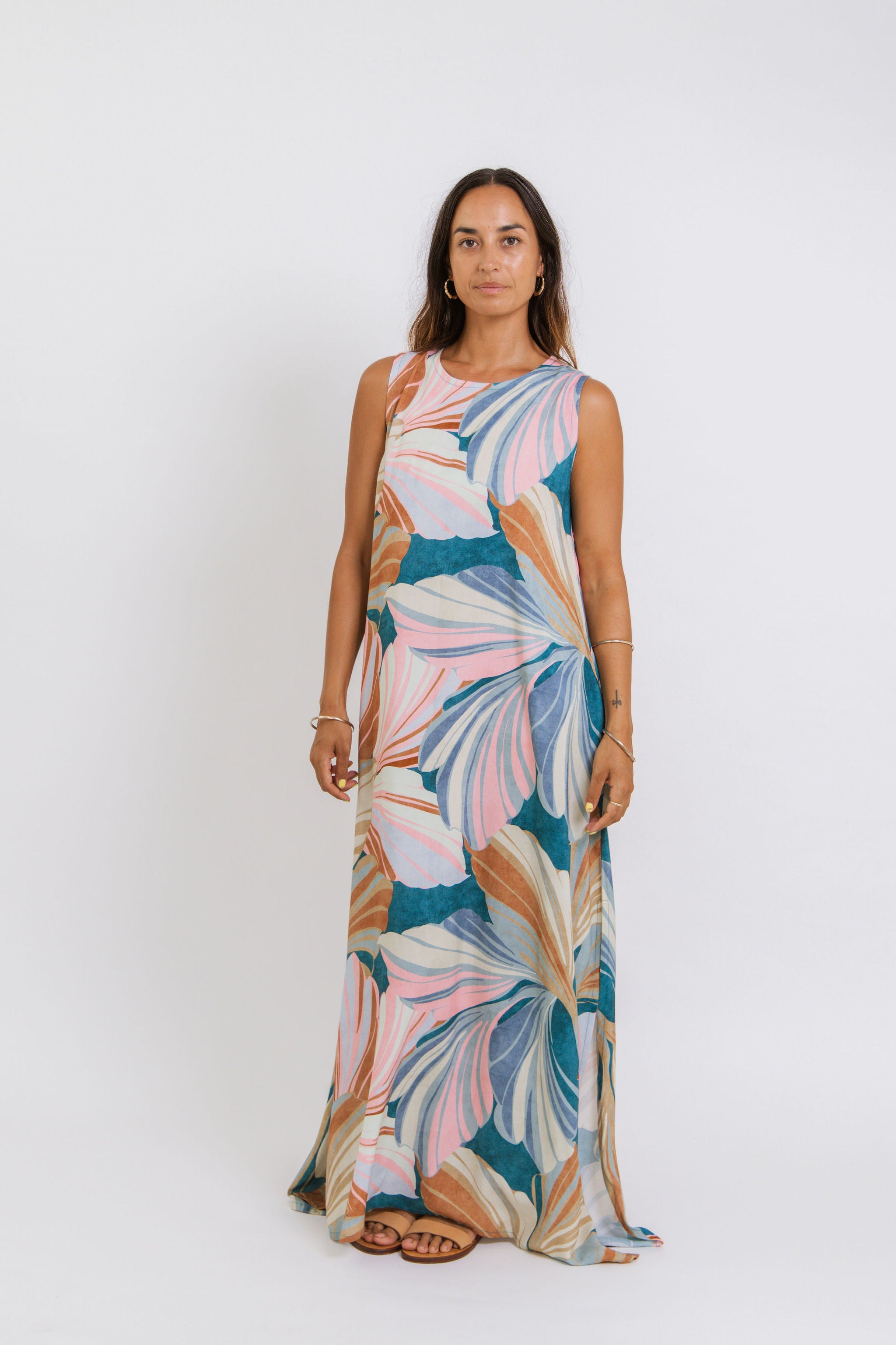Summer Sunset Breeze Mere Maxi Dress