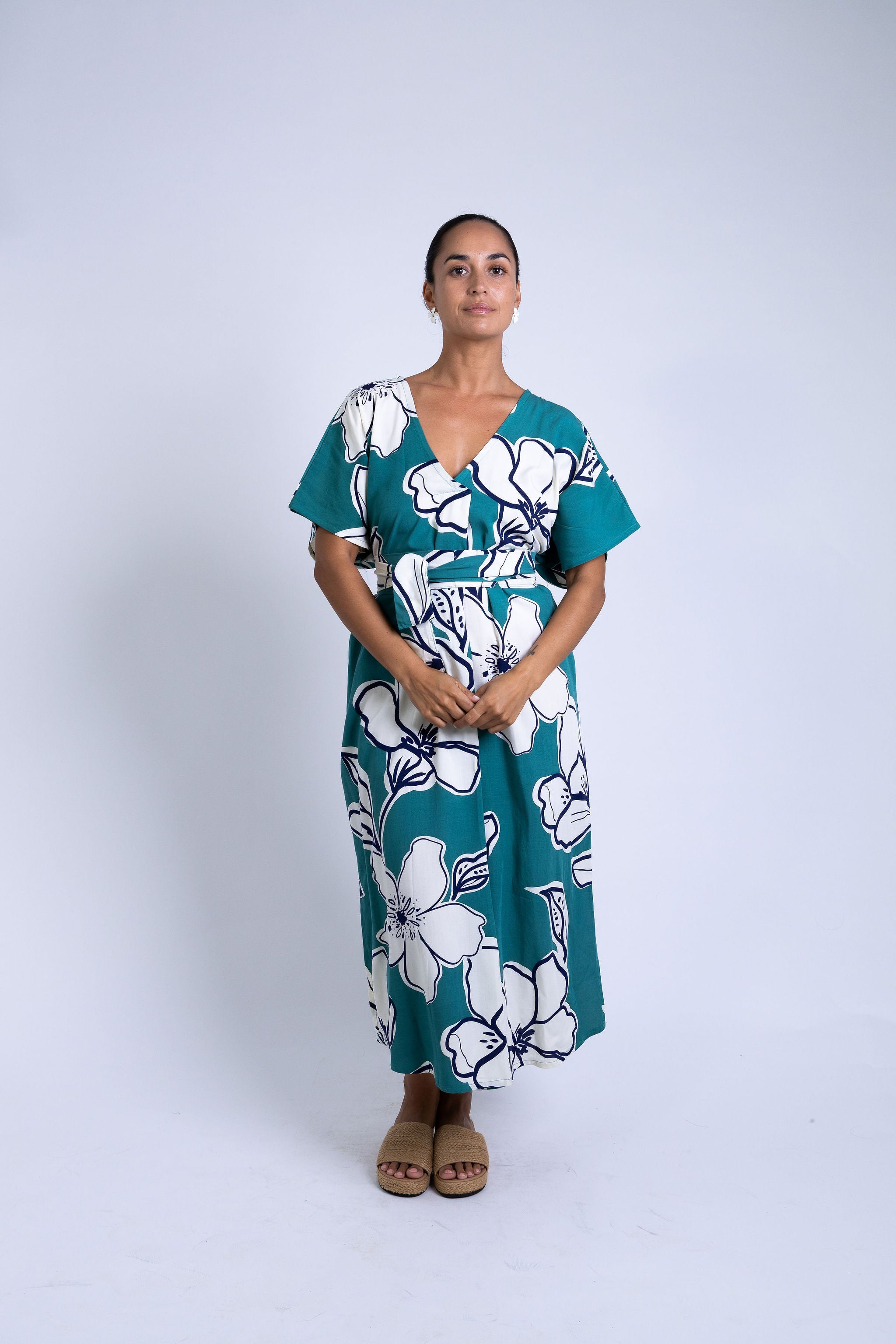 Teal Rara Mana Kaftan
